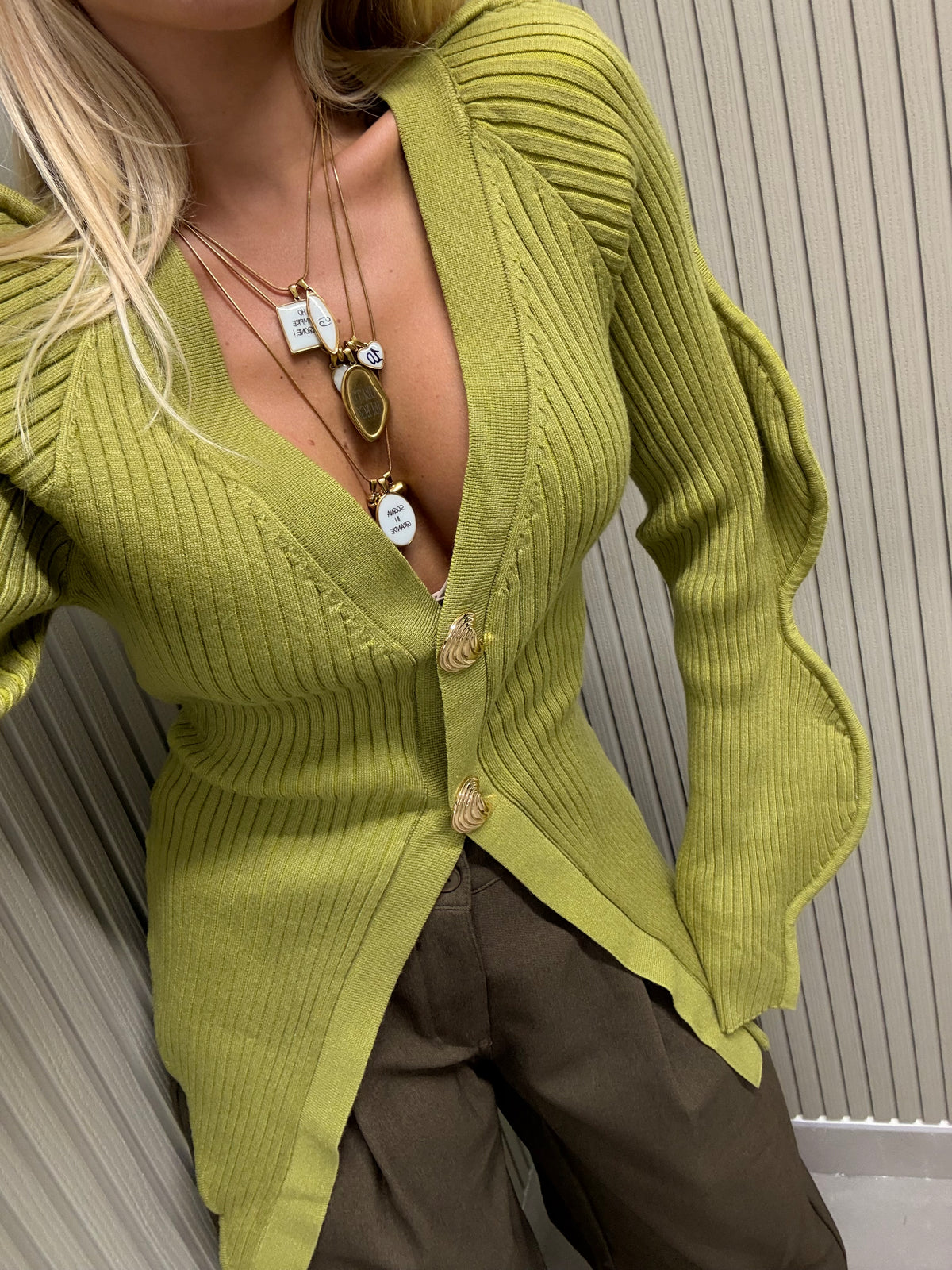 MAGLIA LIBELLULA VERDE ACIDO