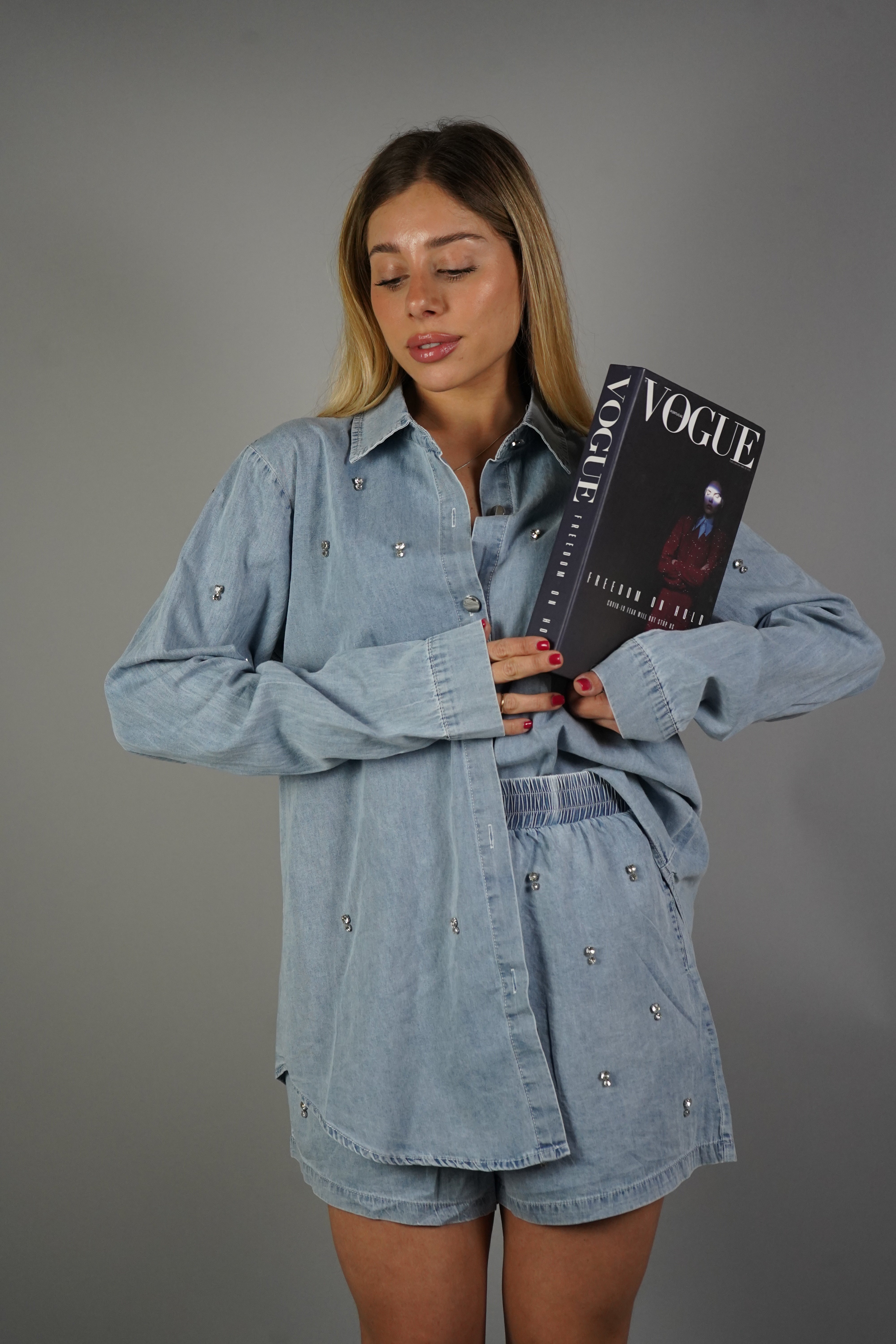 COORDINATO DENIM E STRASS