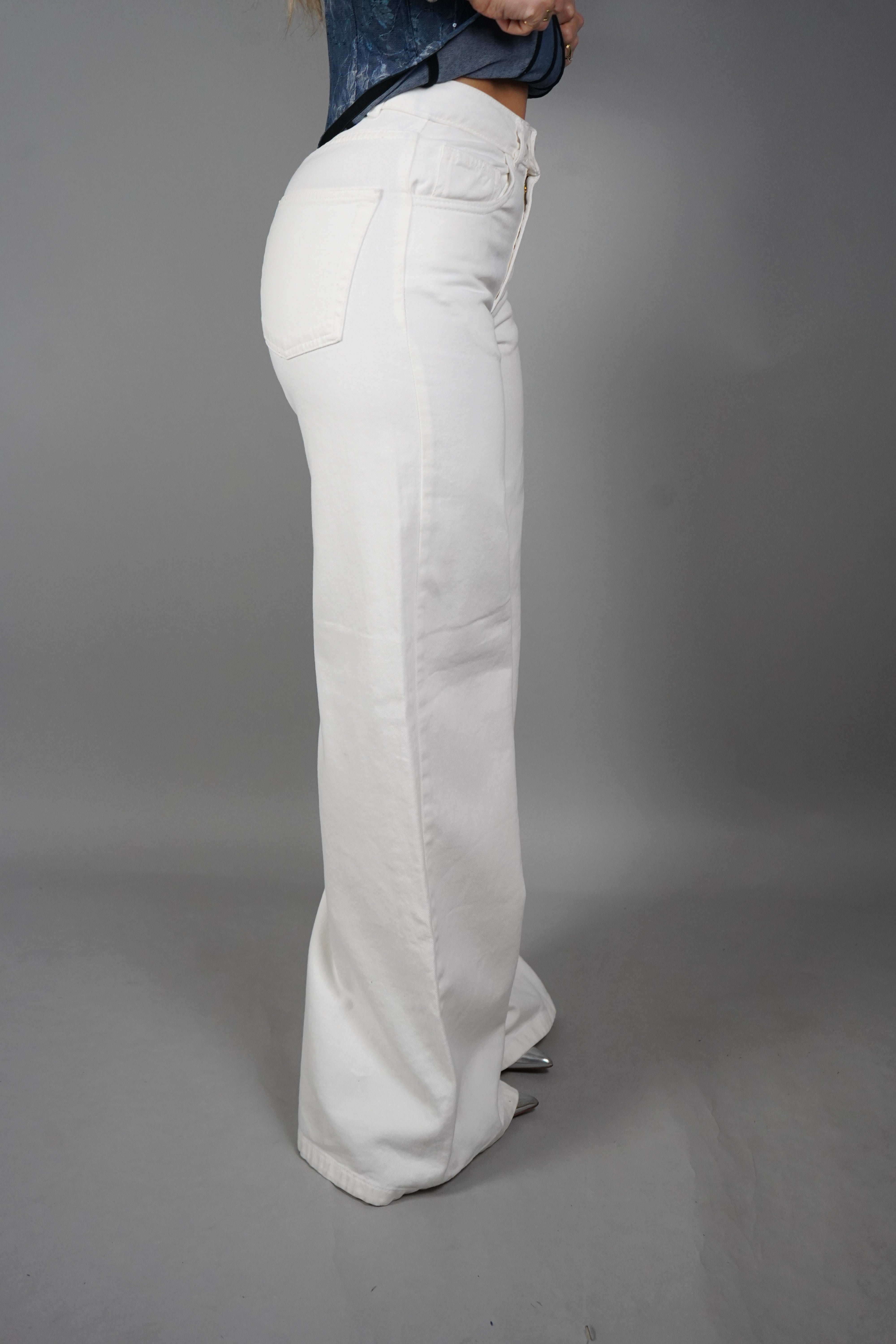 JEANS FULL LEG BIANCO
