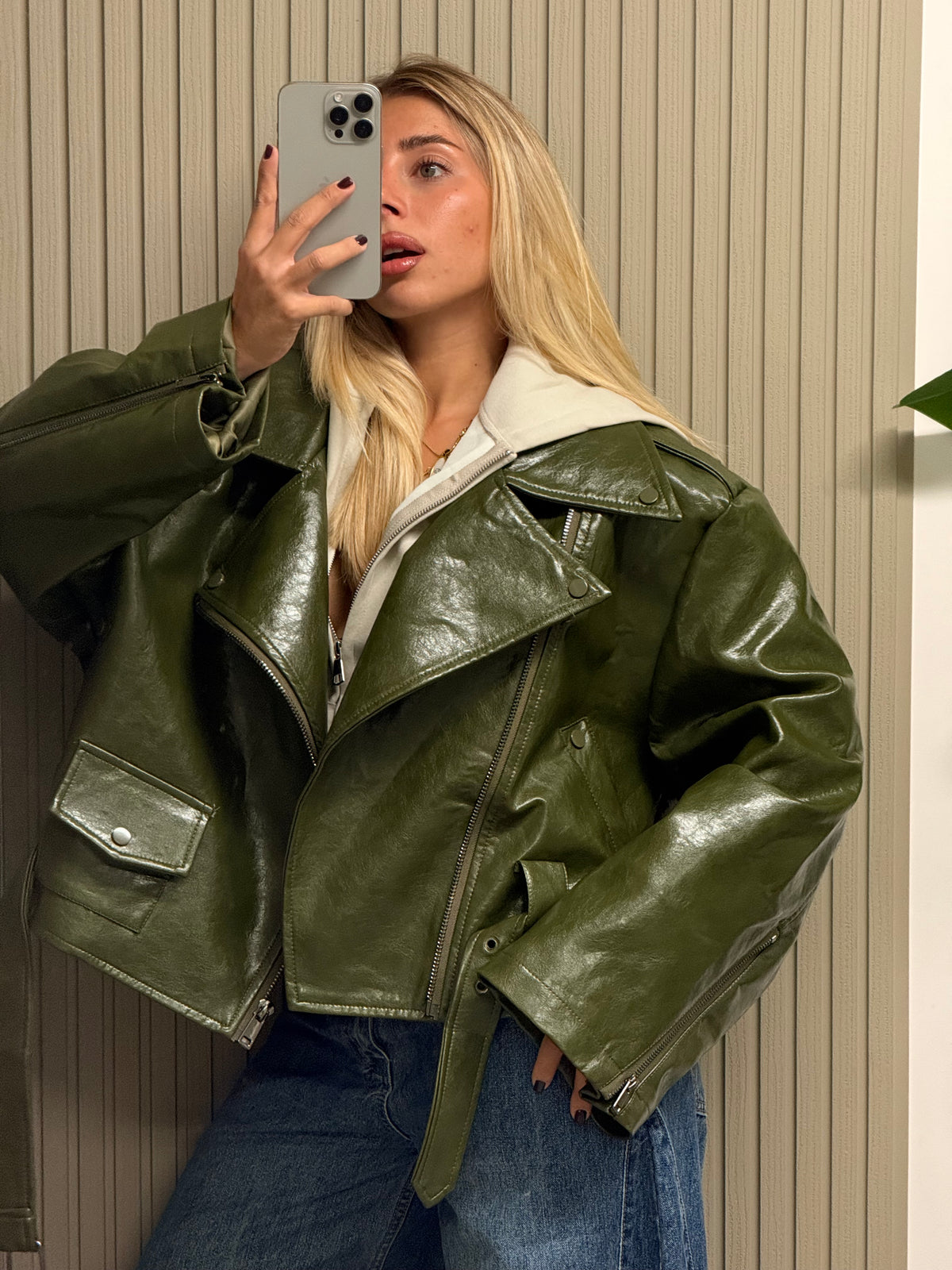 CHIODO ECOPELLE OVERSIZE MARSIGLIA VERDE