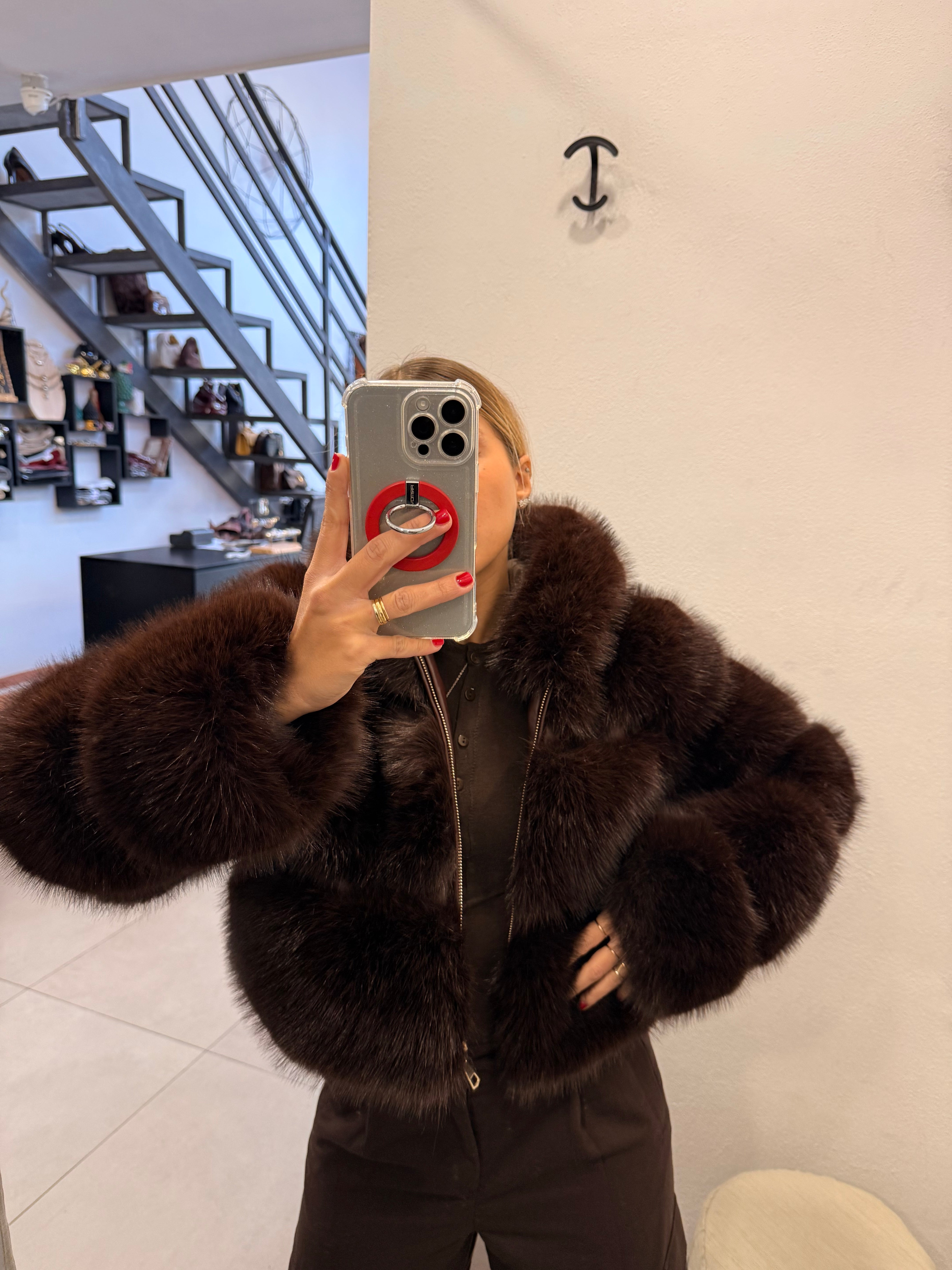 PELLICCIA LUXURY CROP MARRONE