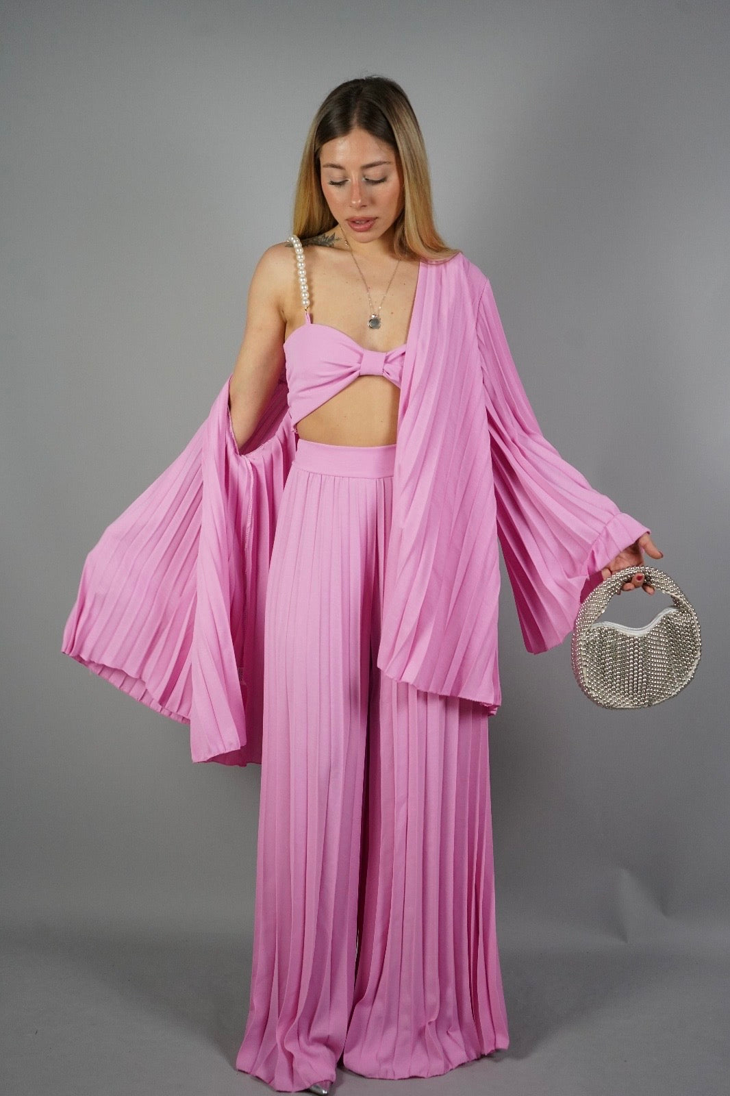 COORDINATO FIOCCO ROSA