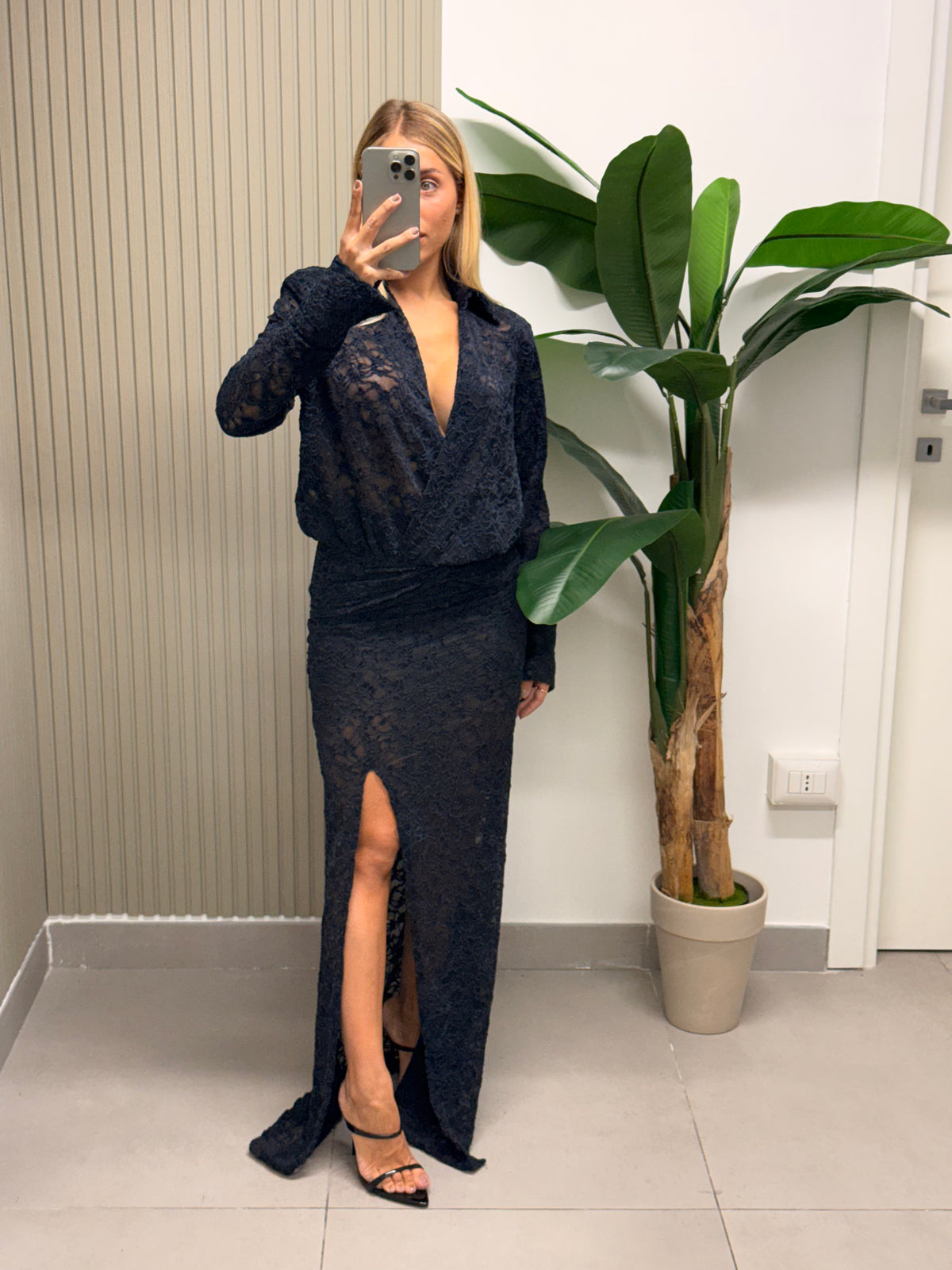 LONG DRESS PRISCILLA BLU