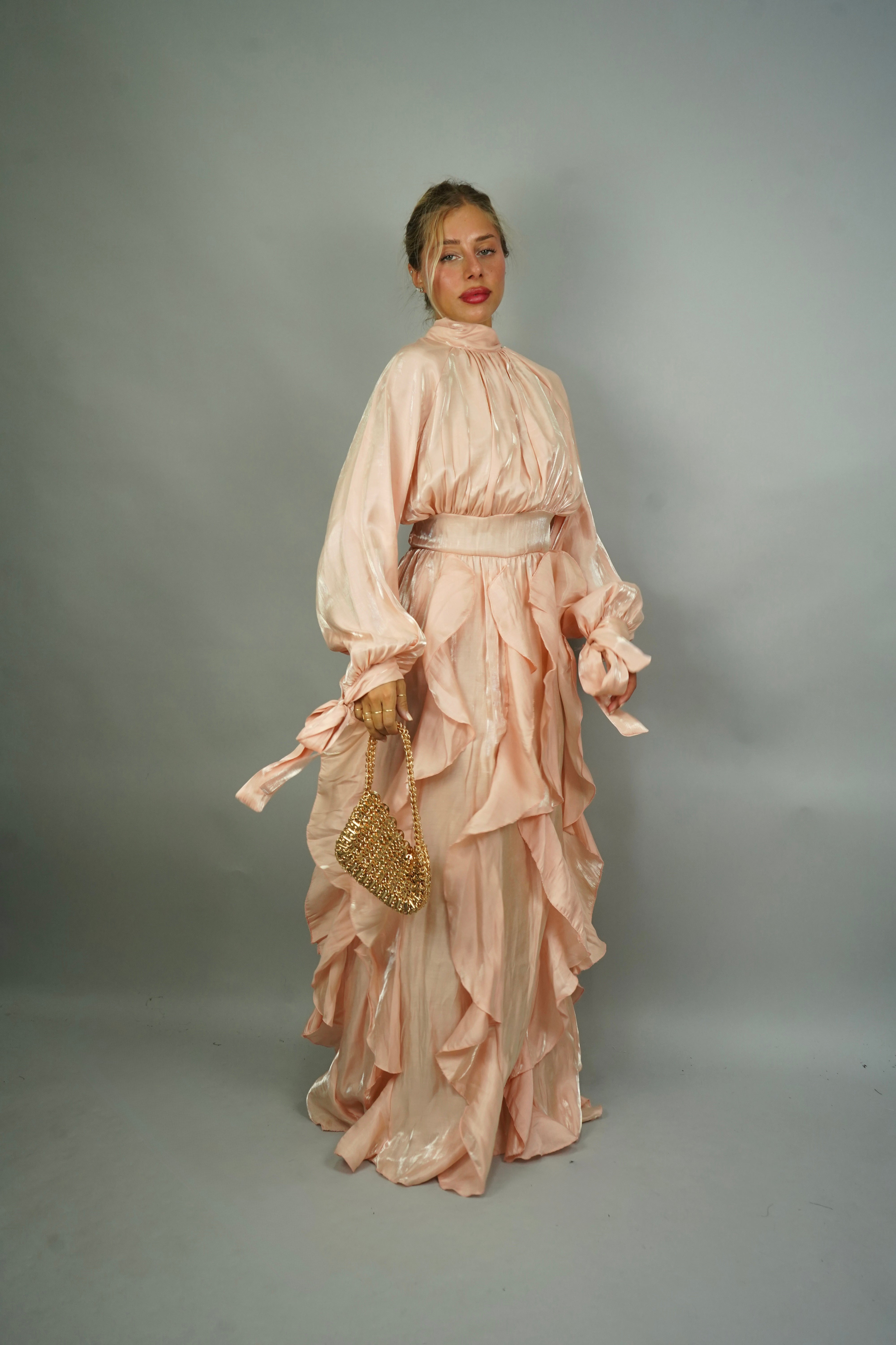 LONG DRESS PARTENOPE SALMONE
