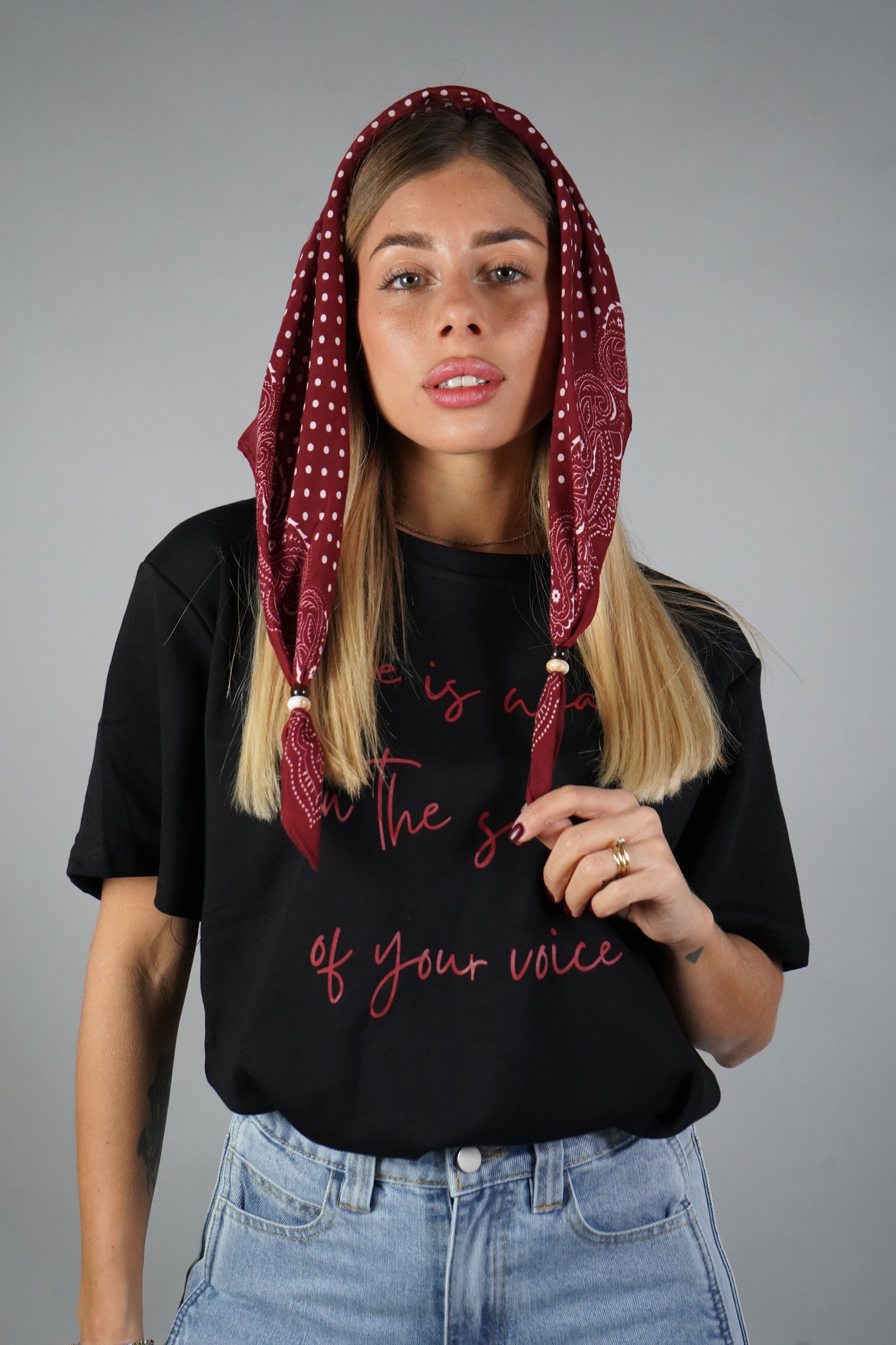 T-SHIRT BANDANA NERA