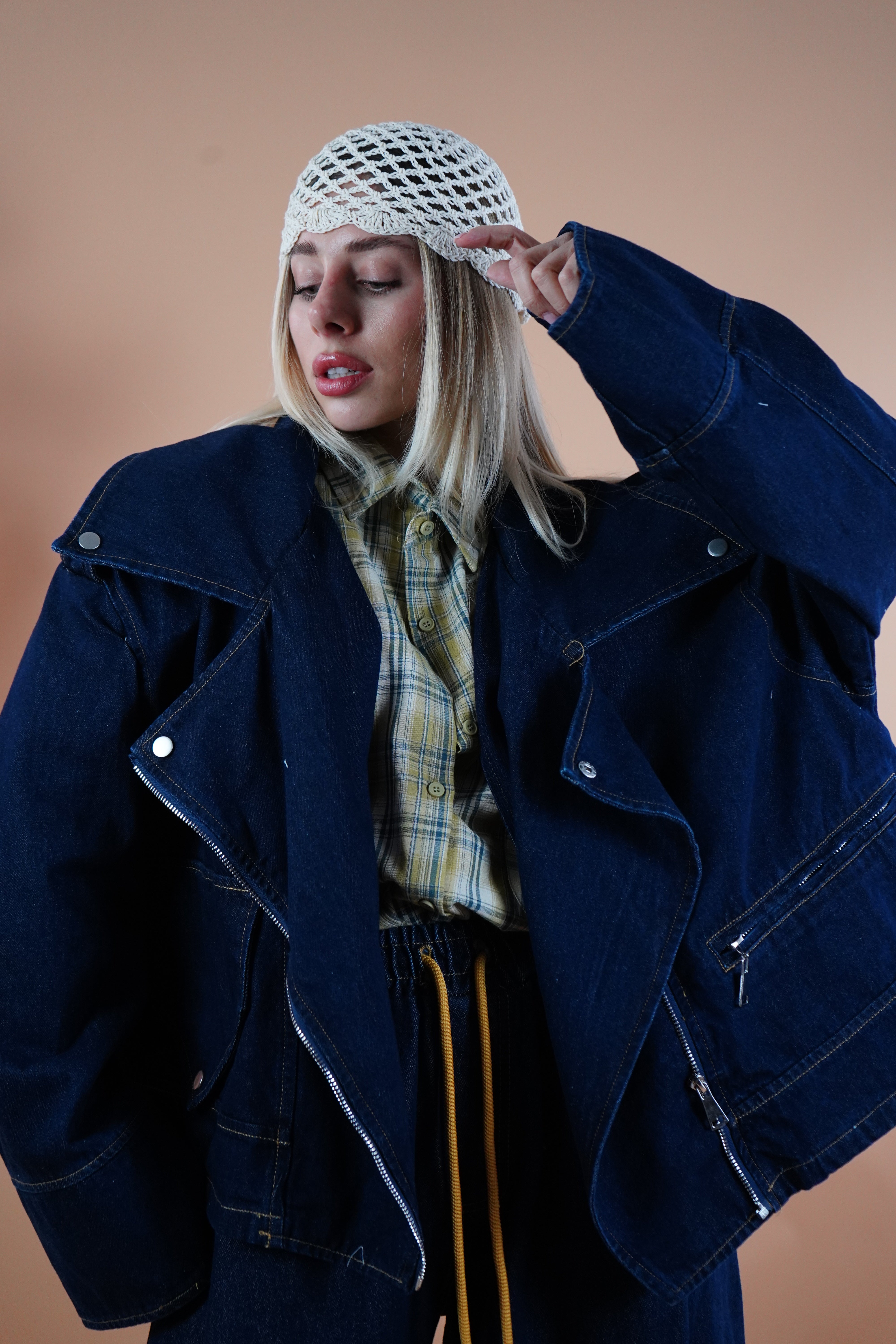 CHIODO OVERSIZE BALI  DENIM SCURO