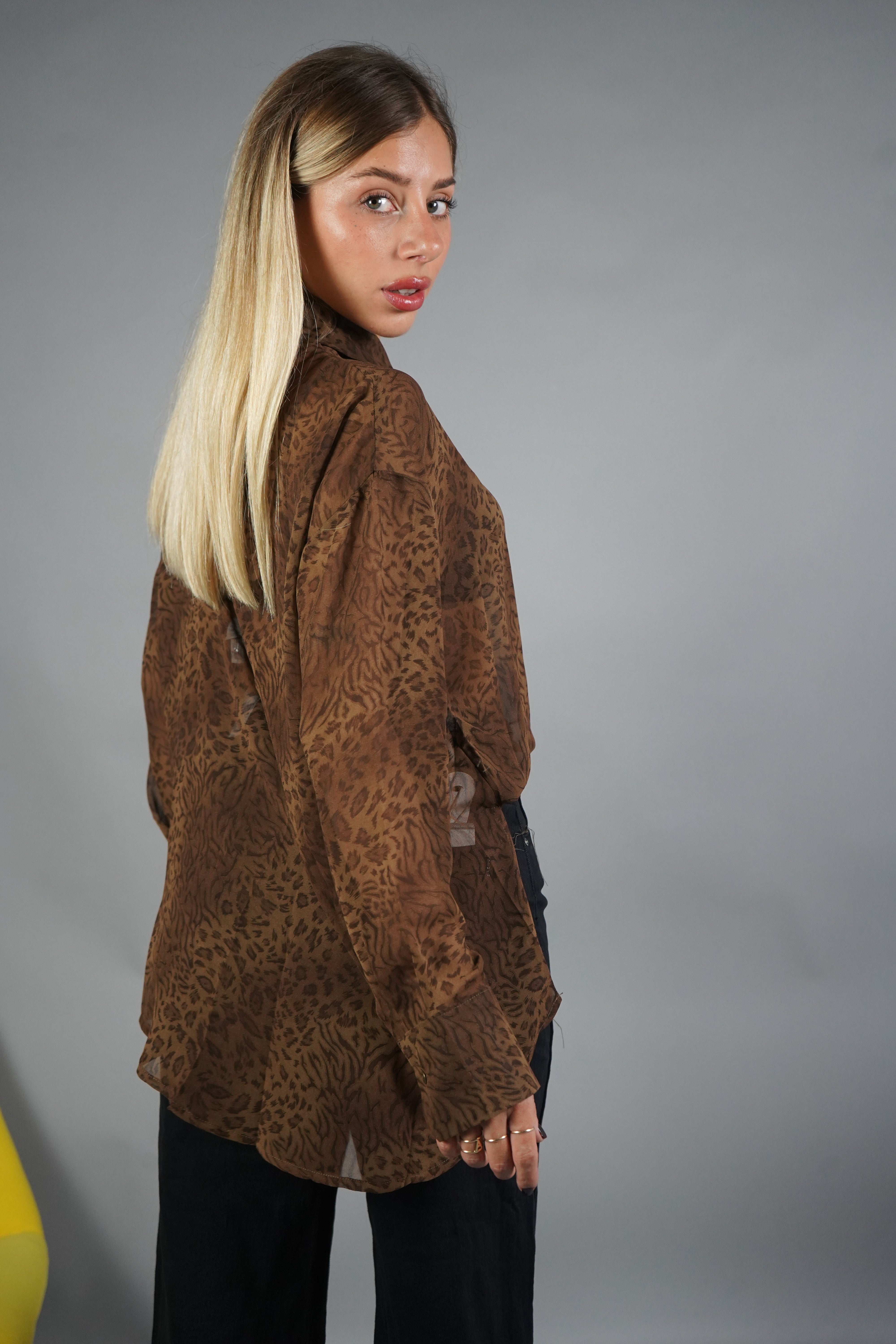 CAMICIA ANIMALIER VELATA