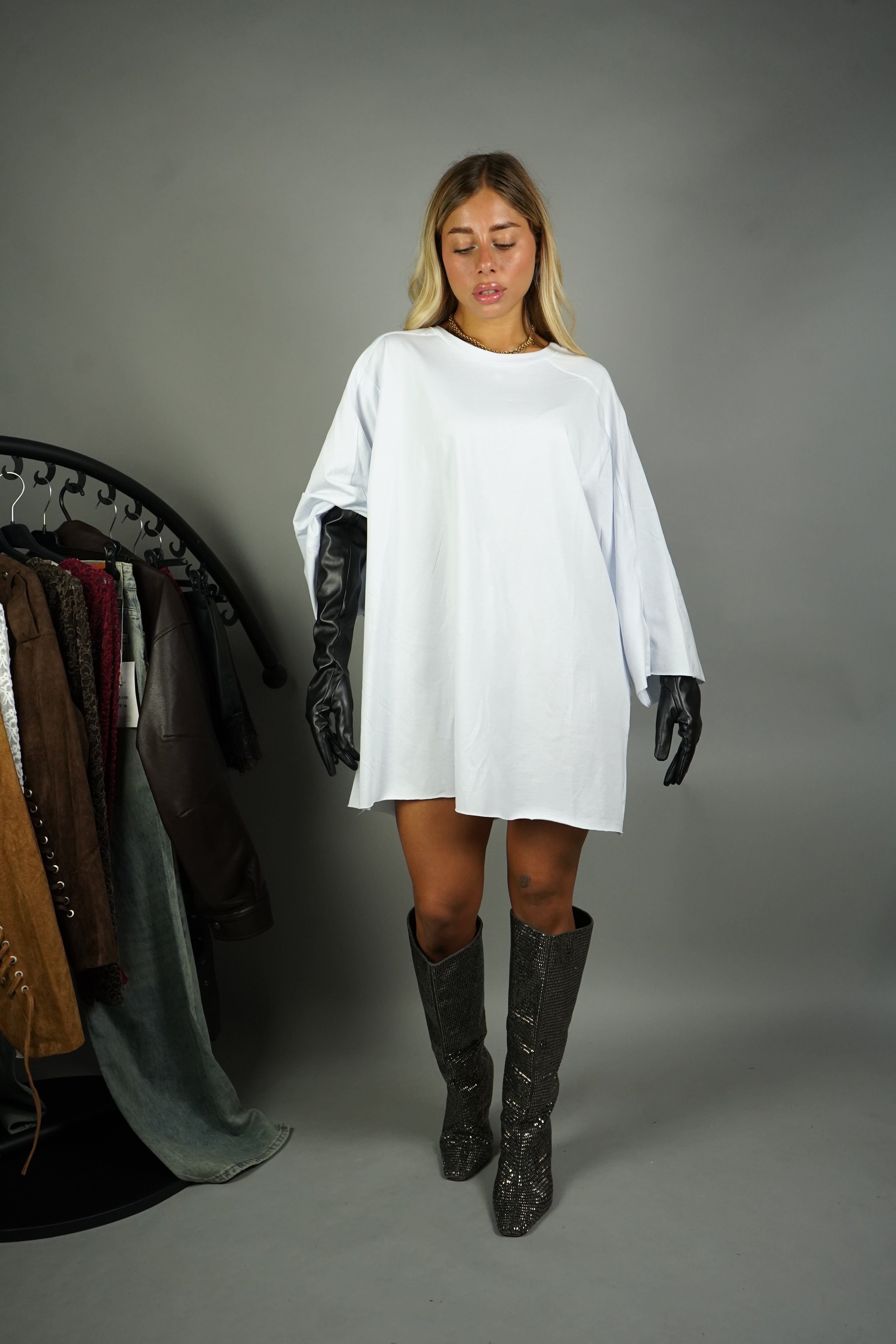 MAXI T-SHIRT WEST BIANCA