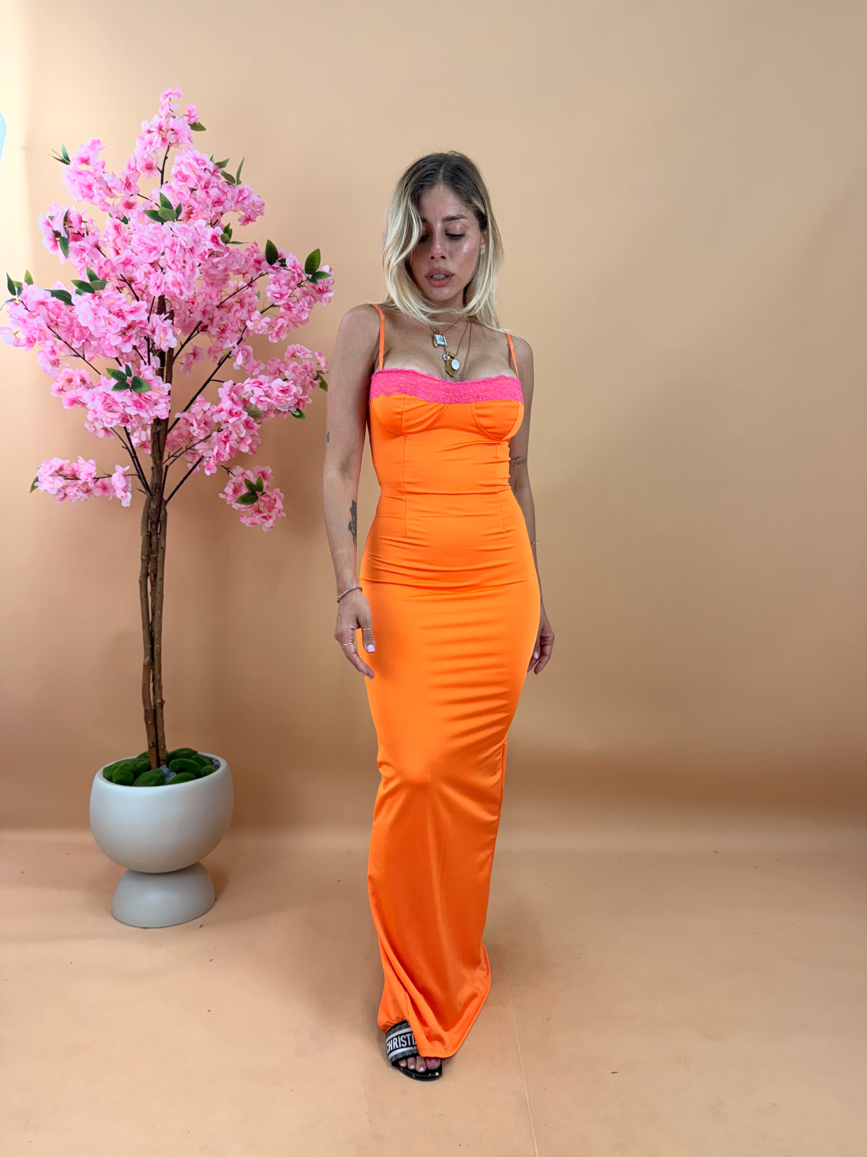 LONG DRESS BODRUM ARANCIONE