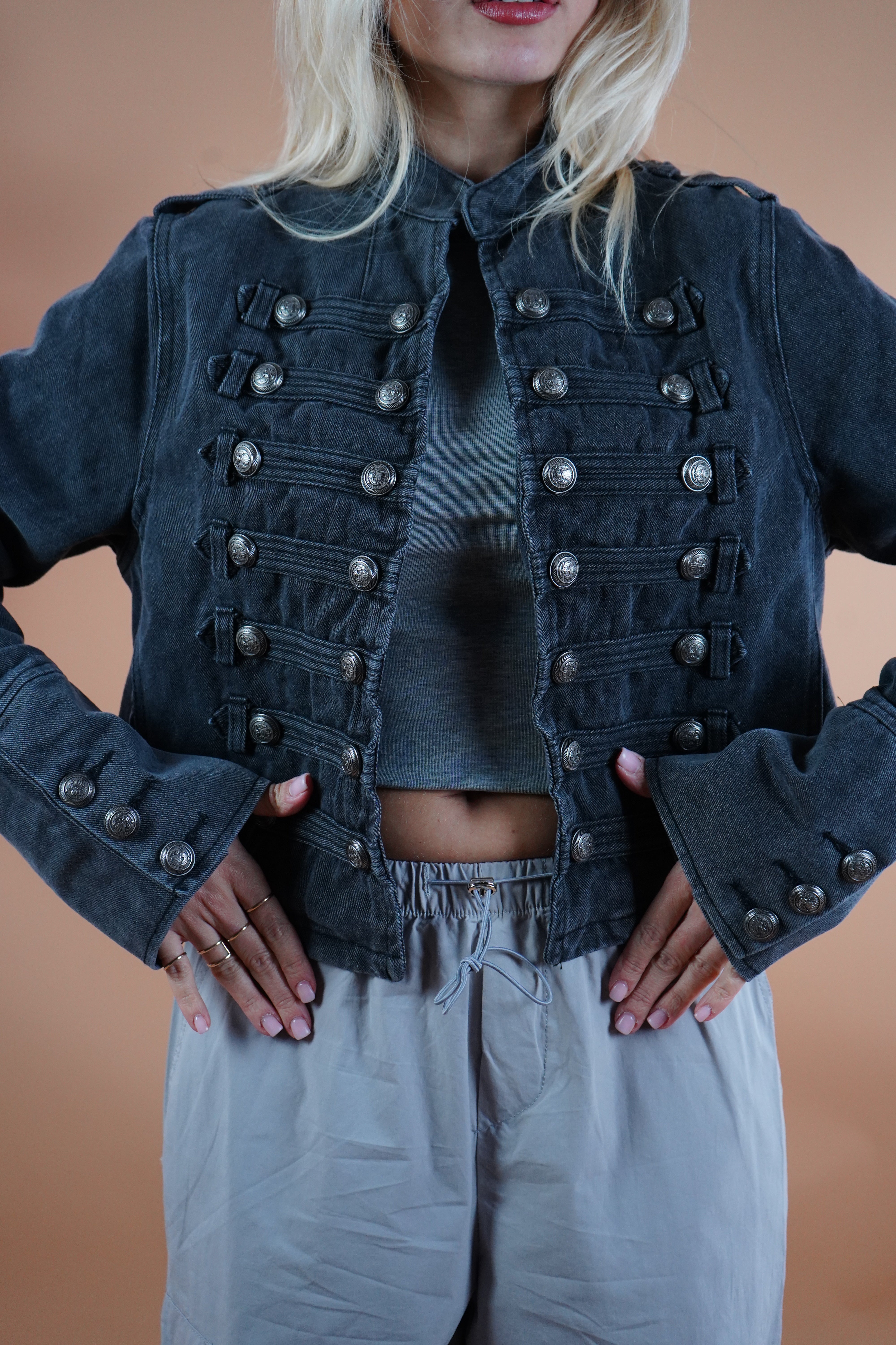 GIACCA NAPOLEONE DENIM NERO