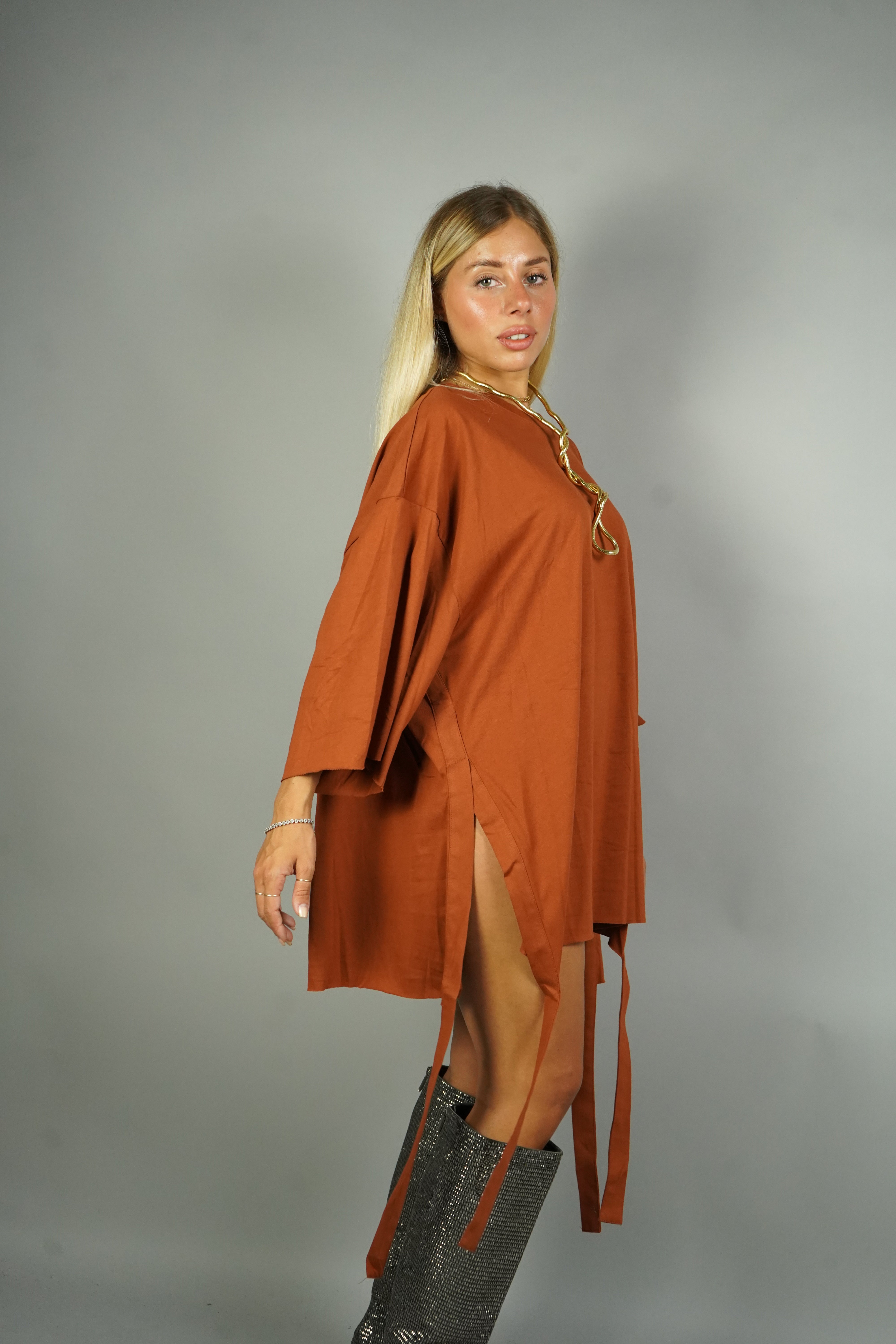 MAXI T-SHIRT MARIKA RUGGINE