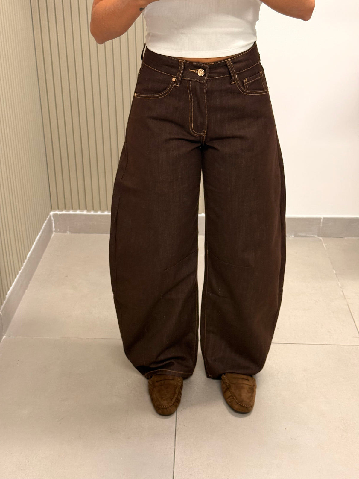 COORDINATO DENIM GRAZIA MARRONE