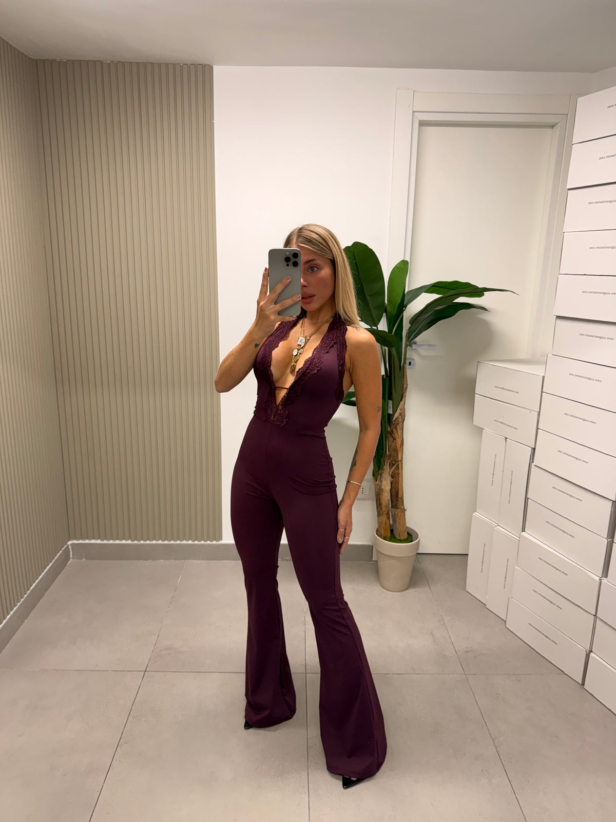 JUMPSUIT ZAMPA BORDEAUX