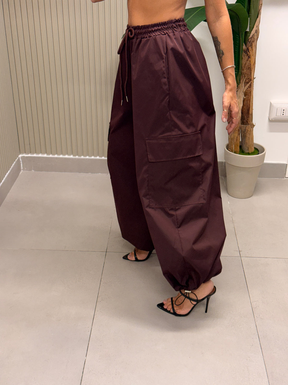 PANTALONE CARGO MELISSA BORDEAUX