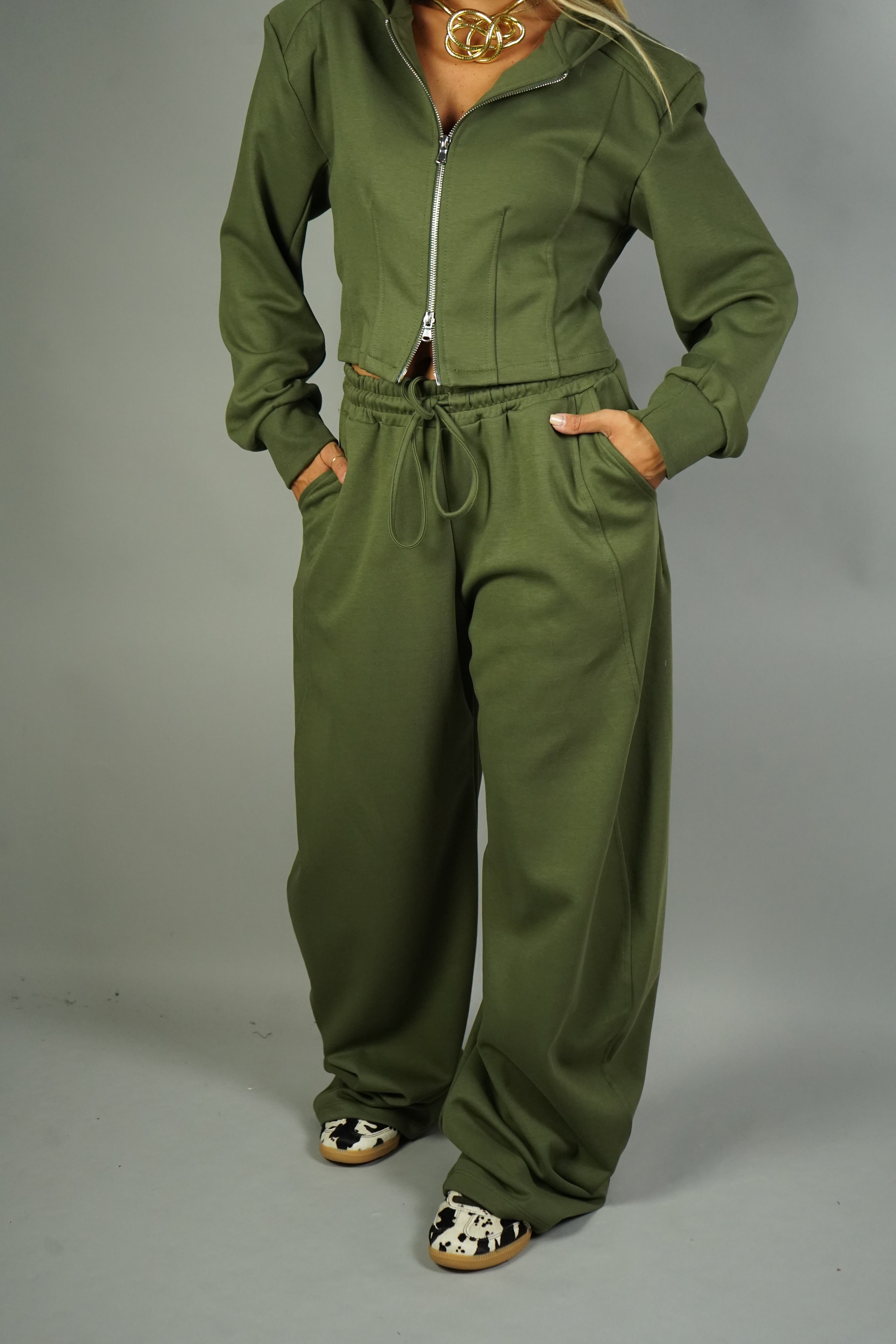 COORDINATO TUTA SPALLINE LUMINA VERDE