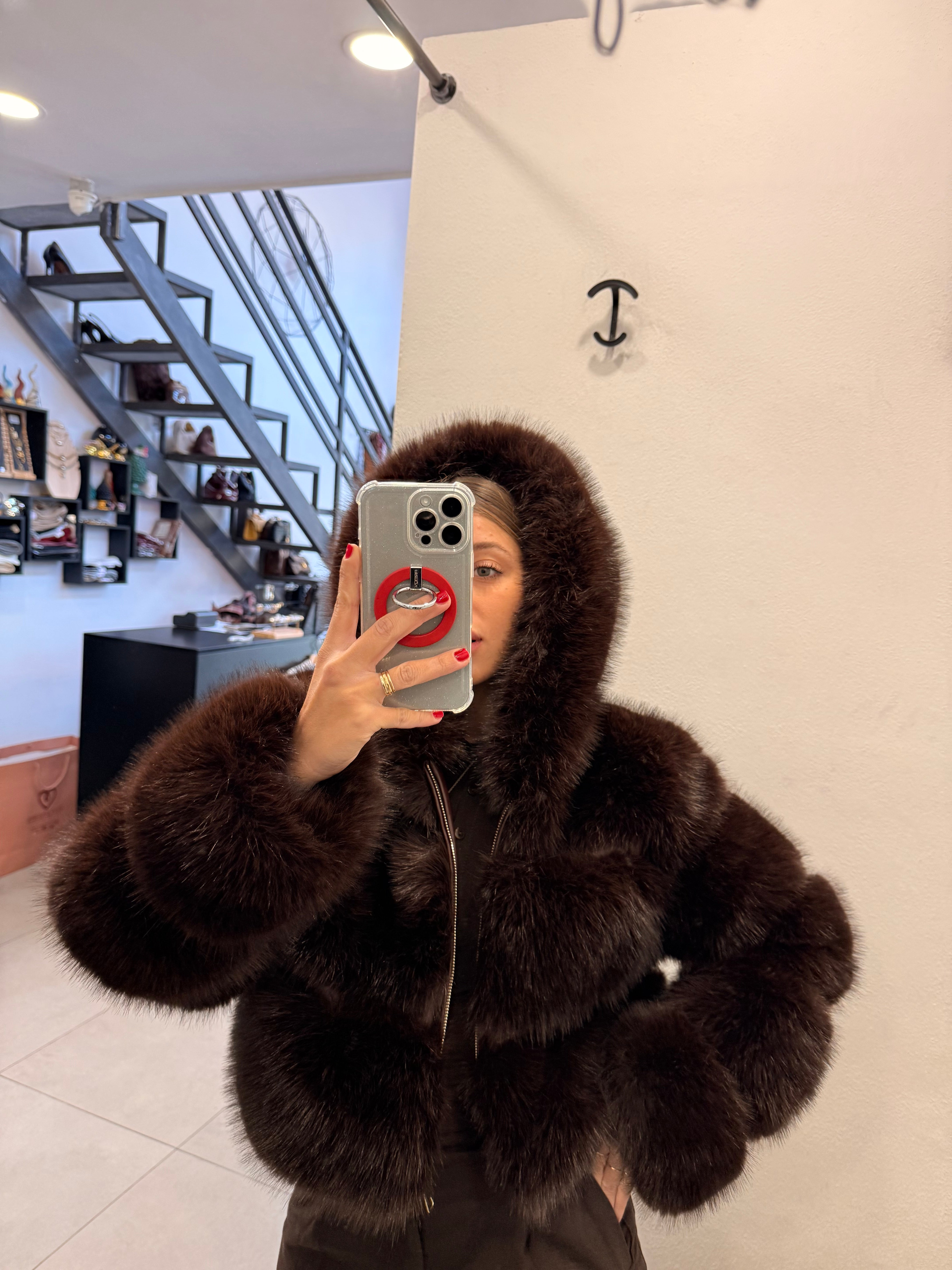 PELLICCIA LUXURY CROP MARRONE