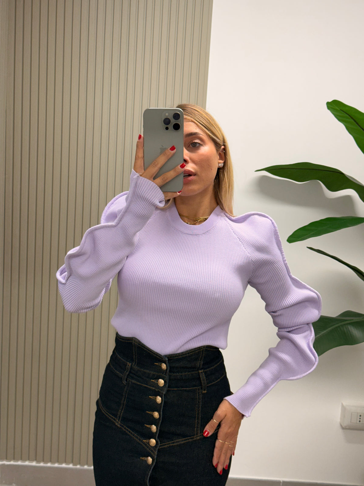 MAGLIA NUVOLA LILLA