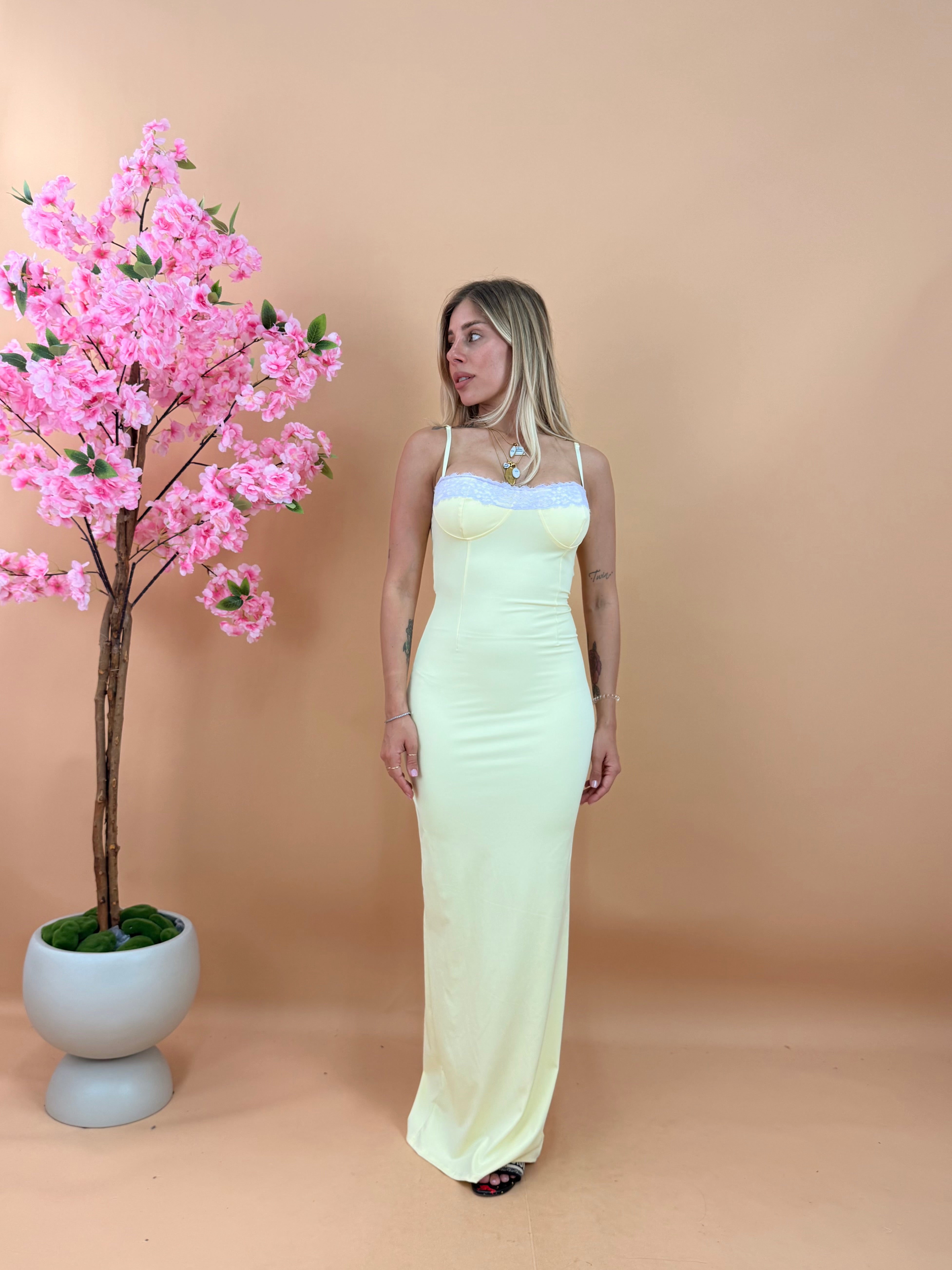 LONG DRESS BODRUM GIALLO