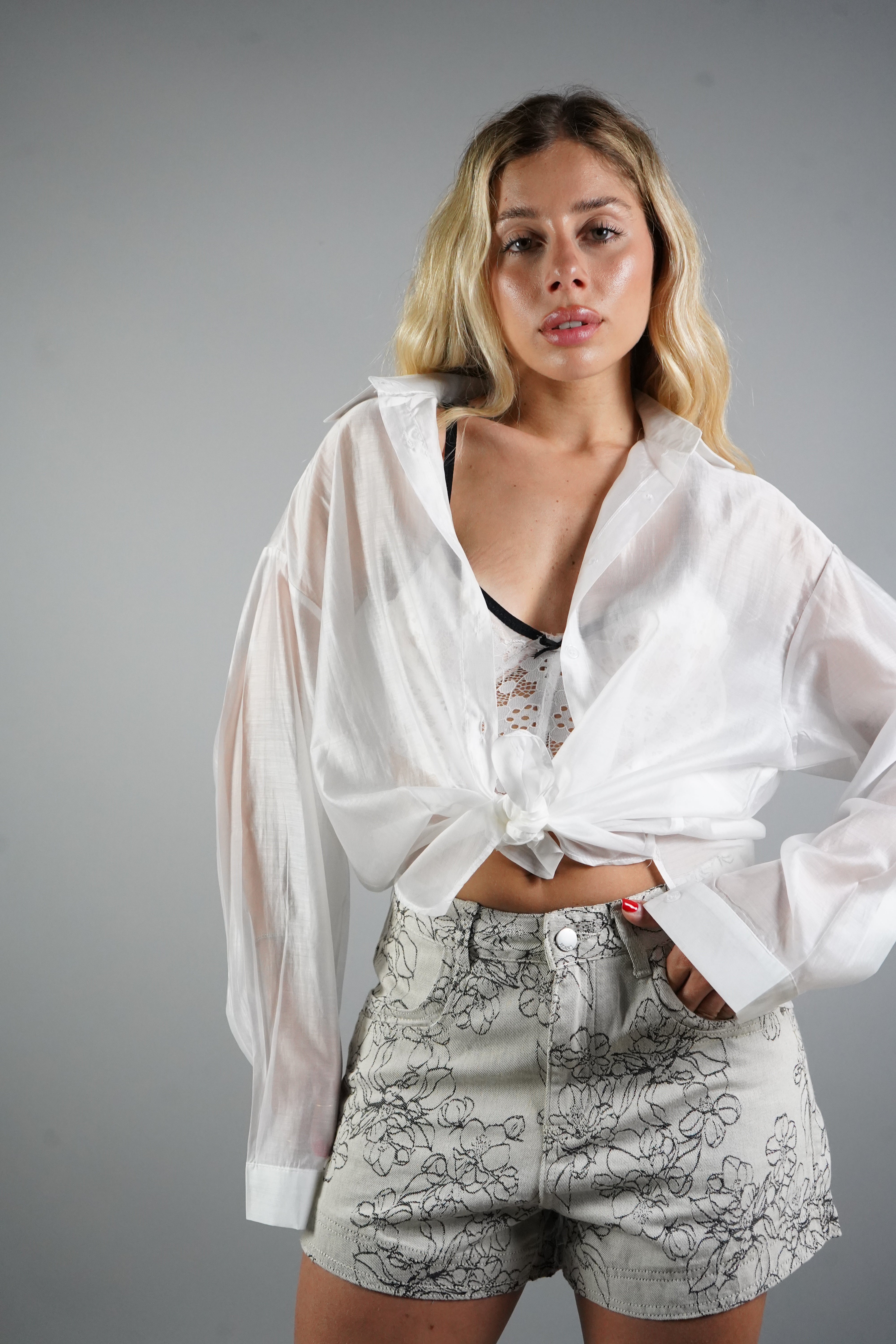 CAMICIA VELATA BIANCA
