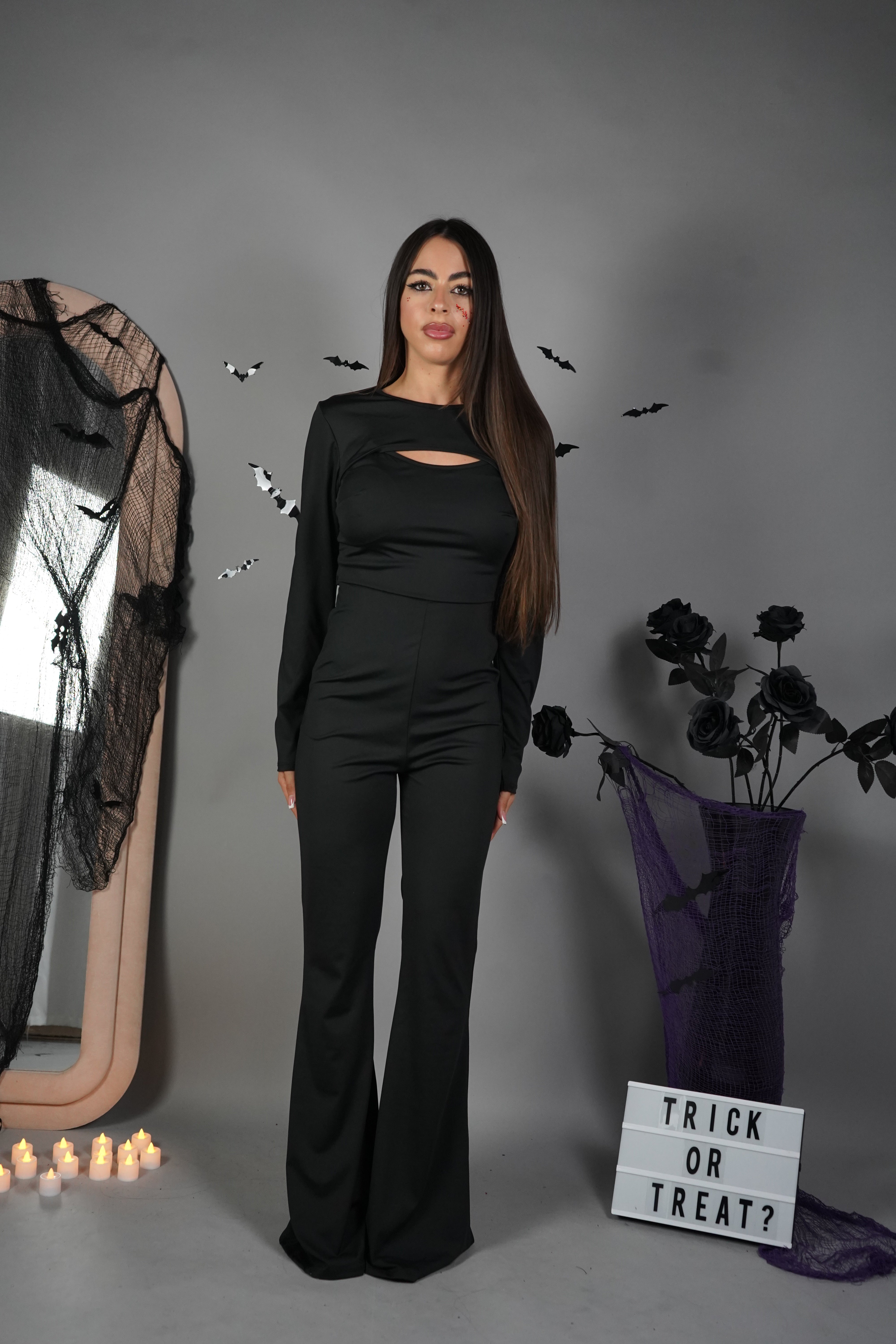 JUMPSUIT A ZAMPA NERA