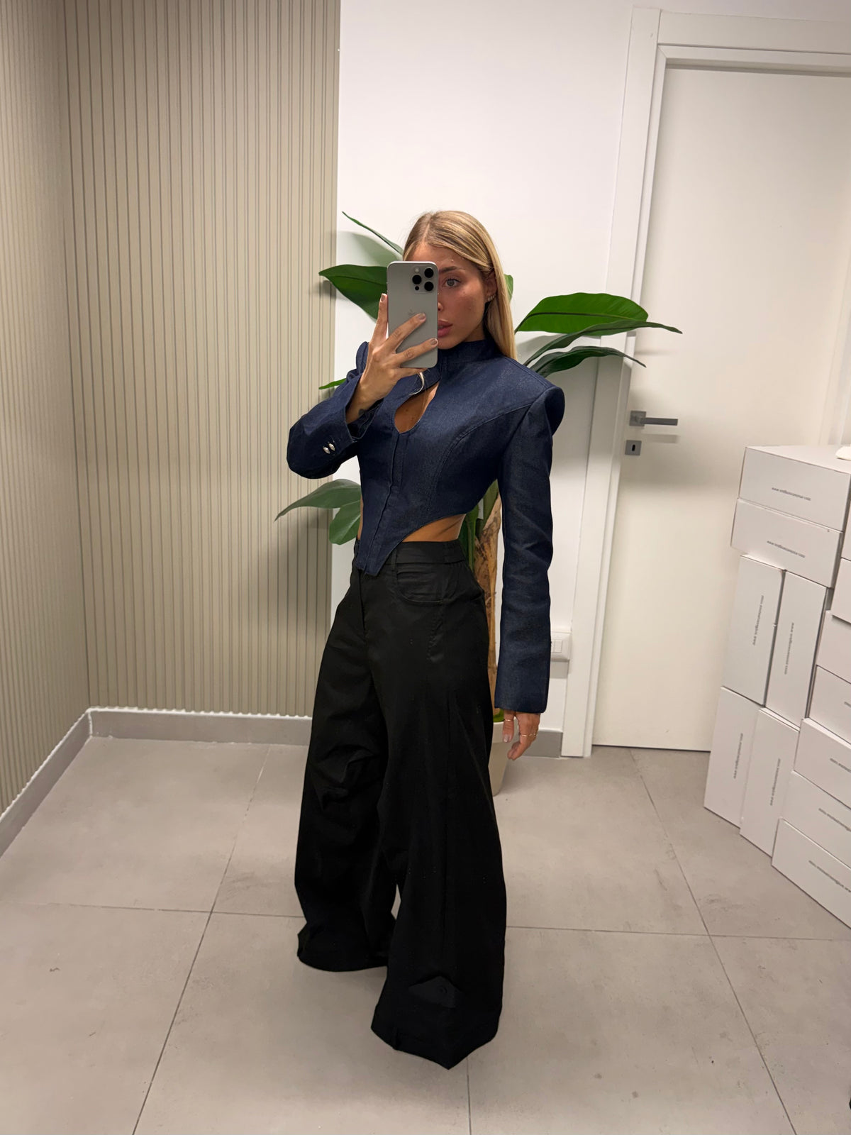 PANTALONE MICHELA NERO