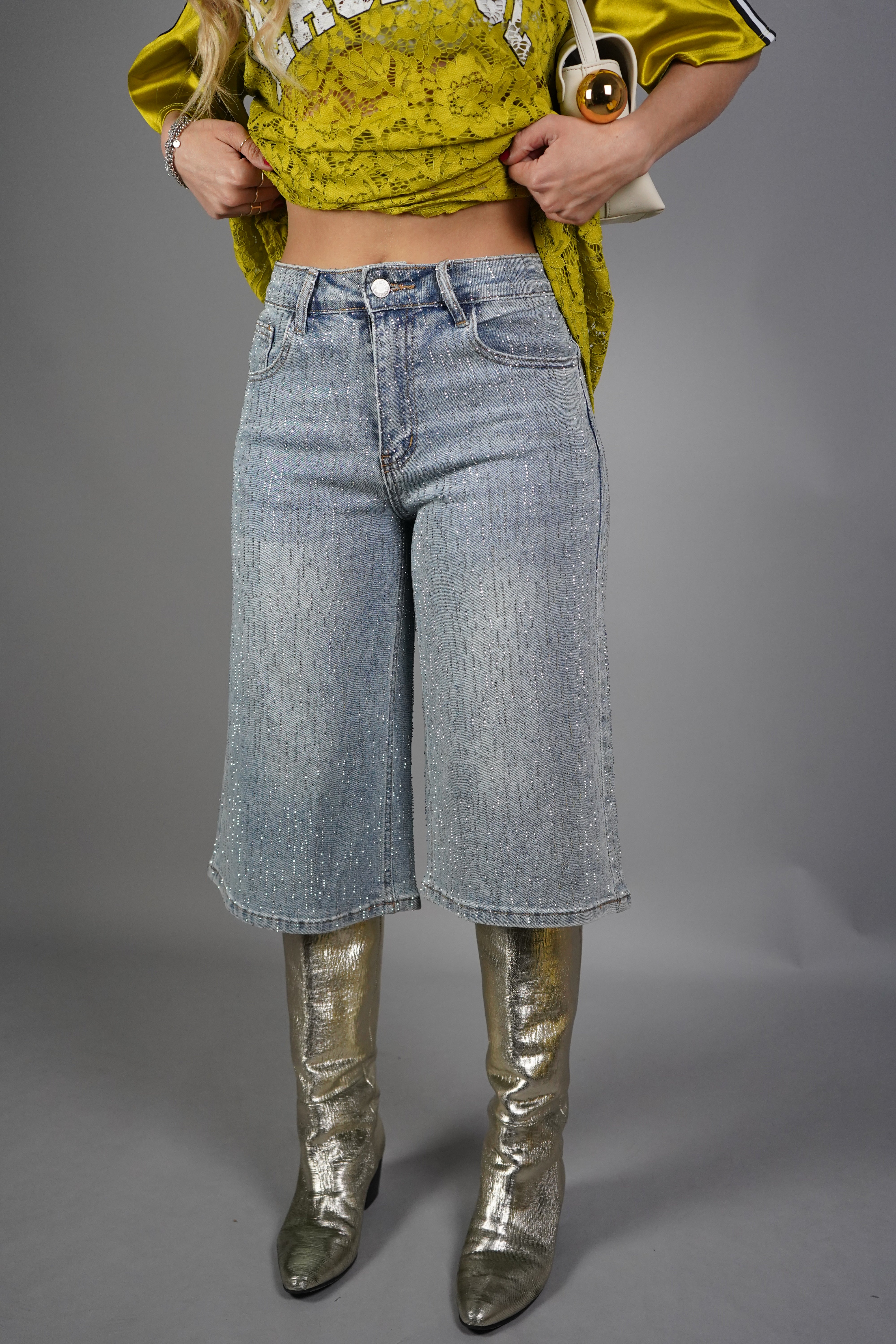 BERMUDA STRASS DENIM CHIARO