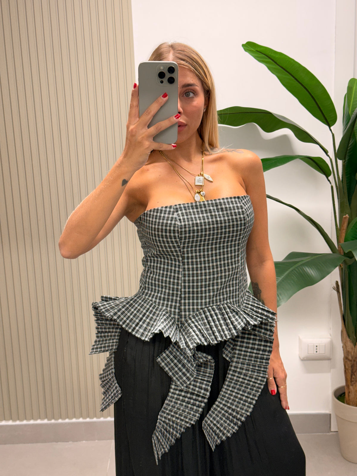 BUSTINO VICHY NERO