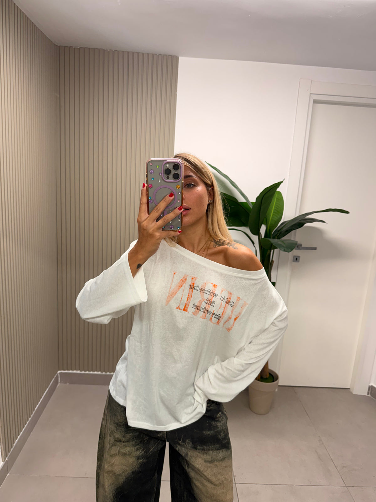 T-SHIRT ASIMMETRICA WEST