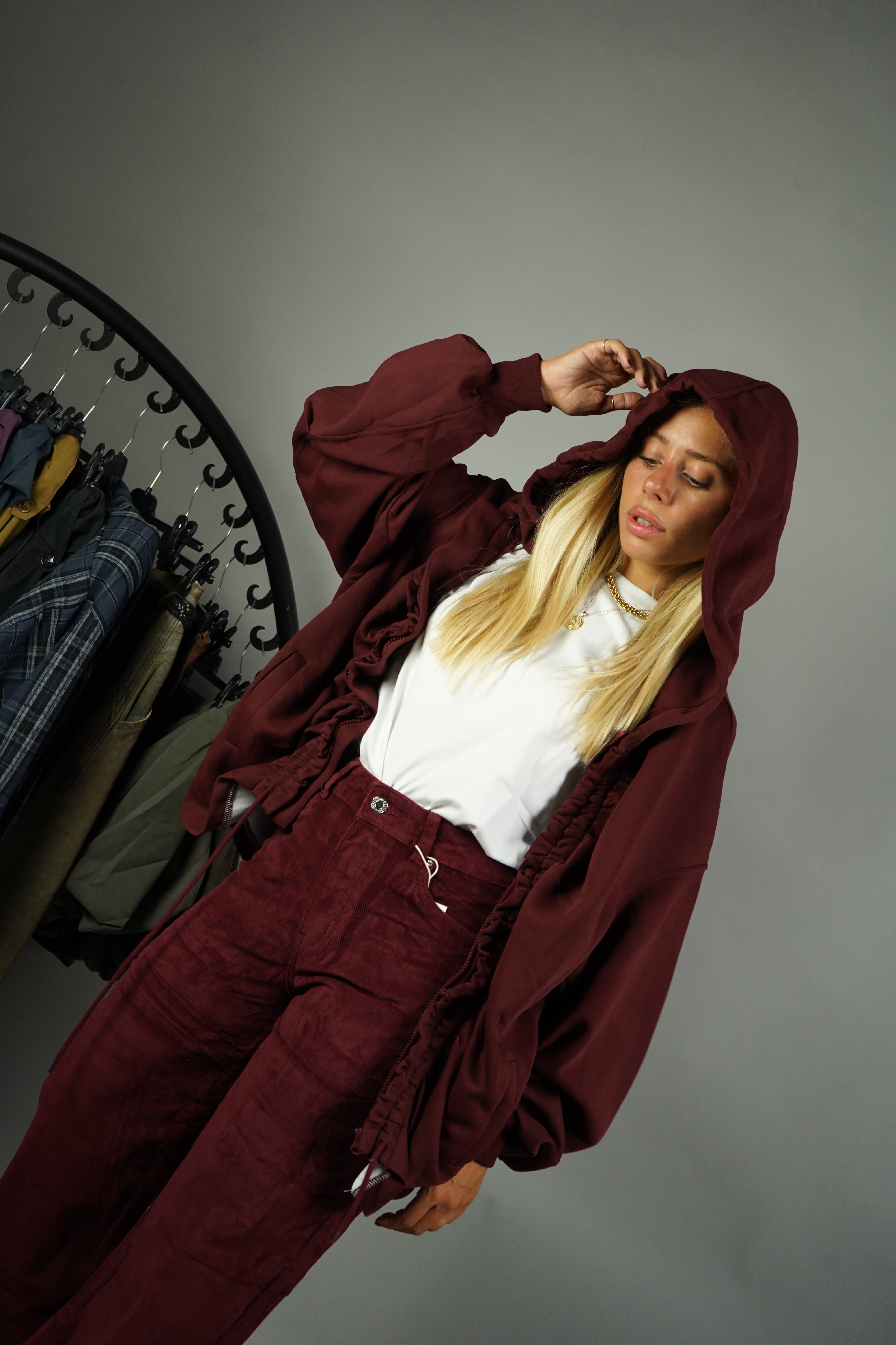 FELPA RICCIO BORDEAUX