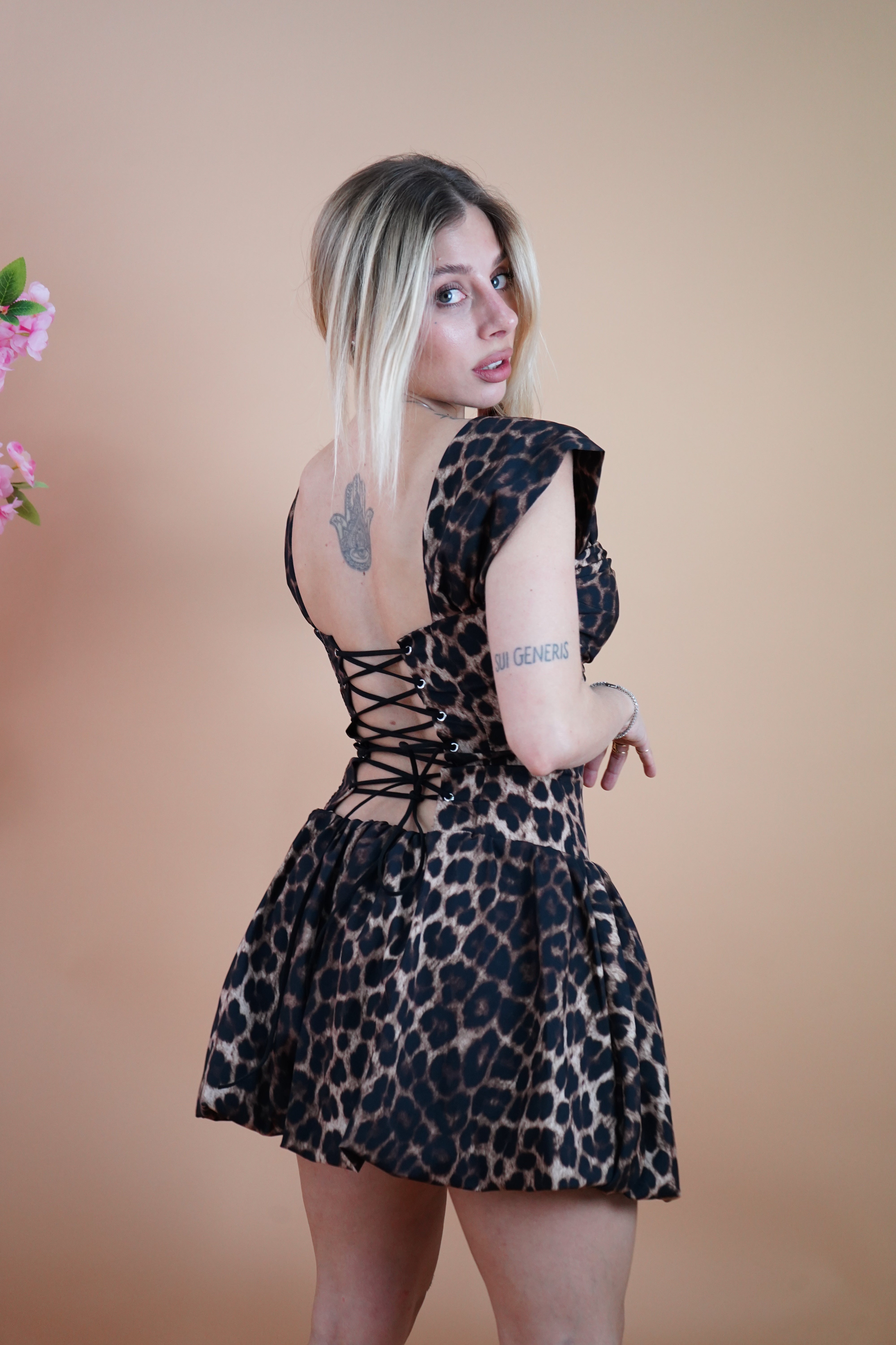 MINI DRESS PRISCILLA ANIMALIER