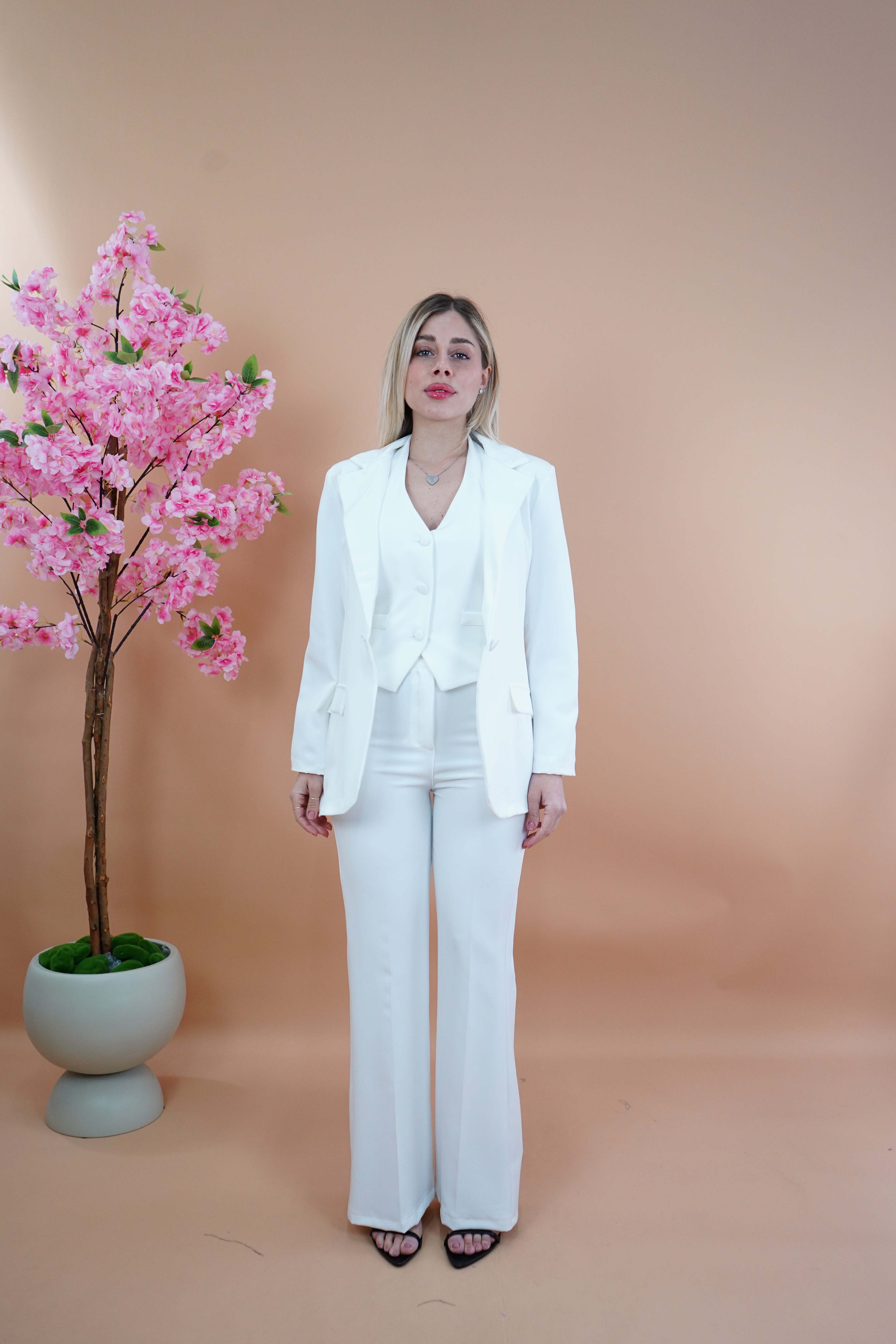 TAILLEUR TRE PEZZI AMBRA BIANCO