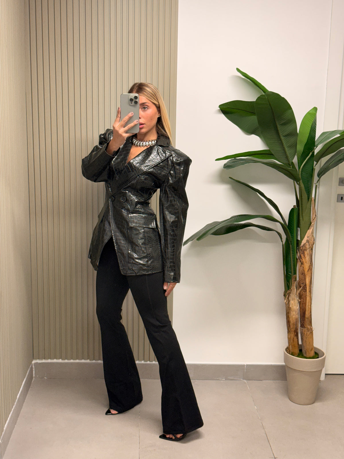 BLAZER COCCODRILLO NERO