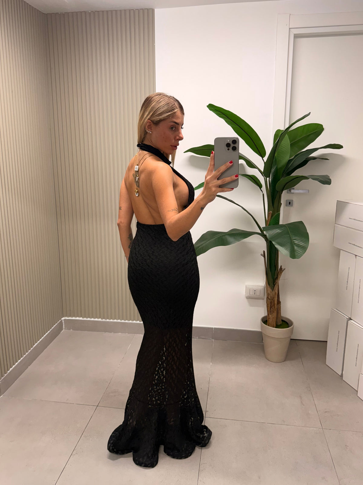 LONG DRESS ANITA NERO