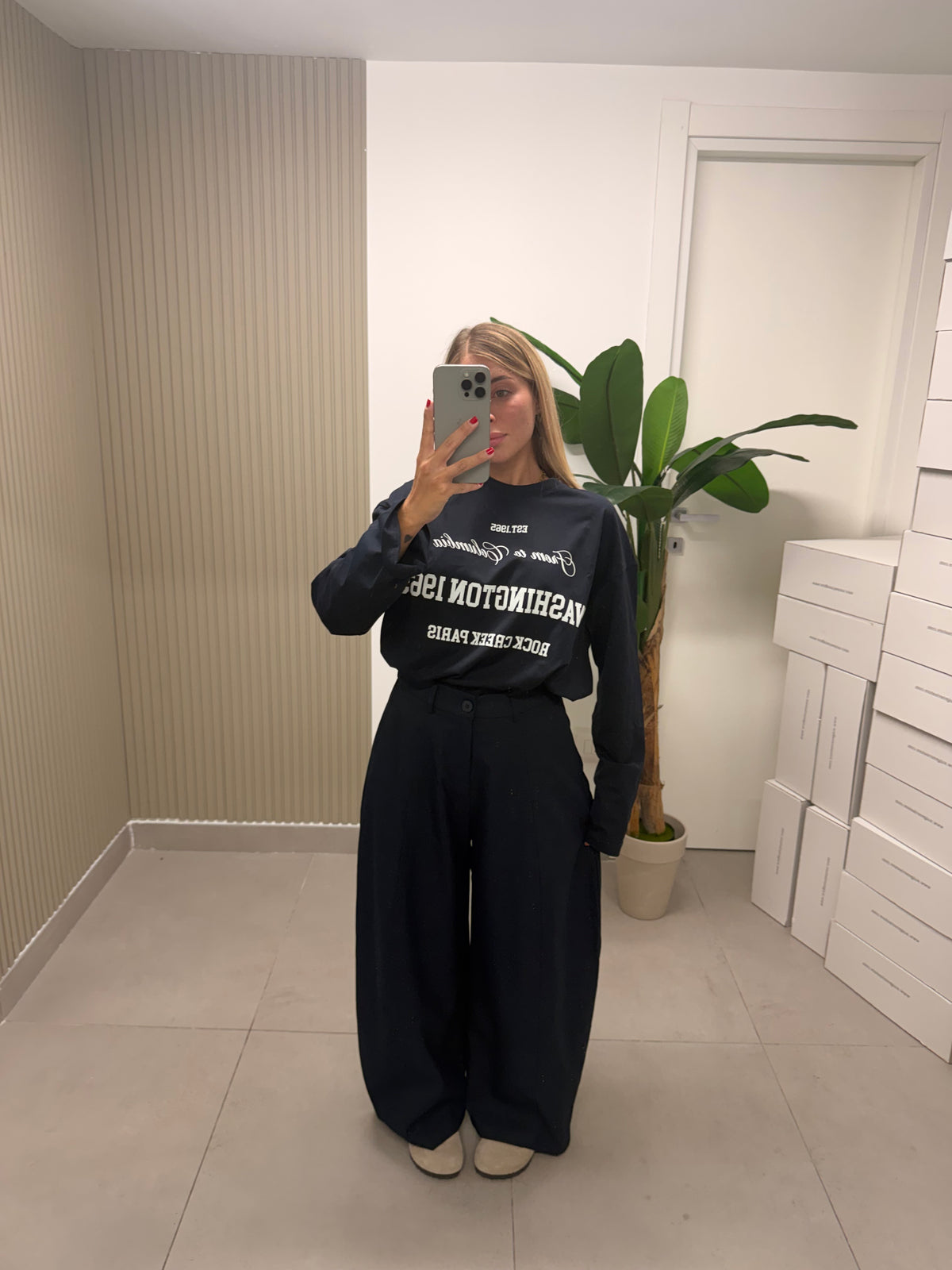 PANTALONE BARRELL BLU