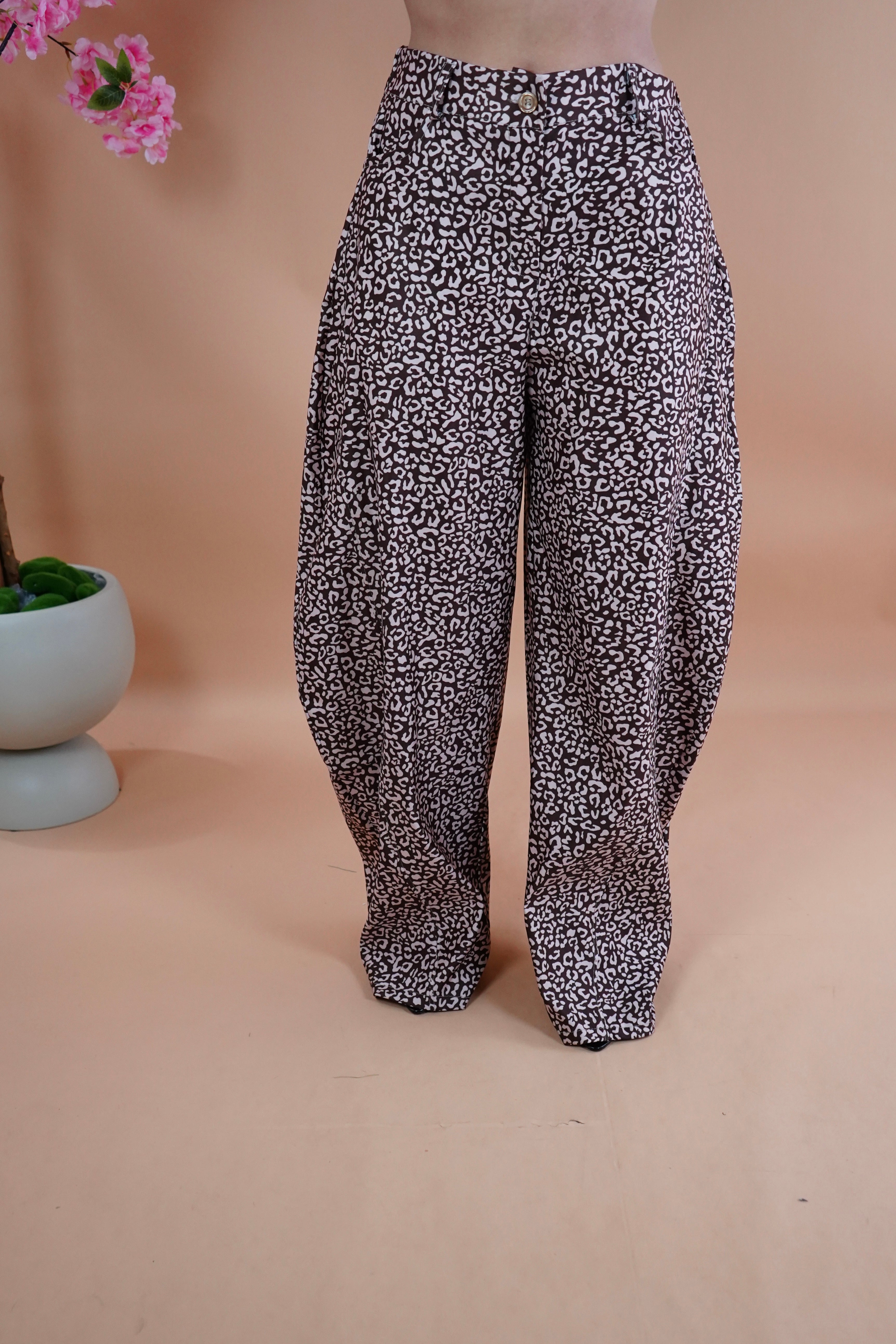 COORDINATO BALLON ANIMALIER MARRONE