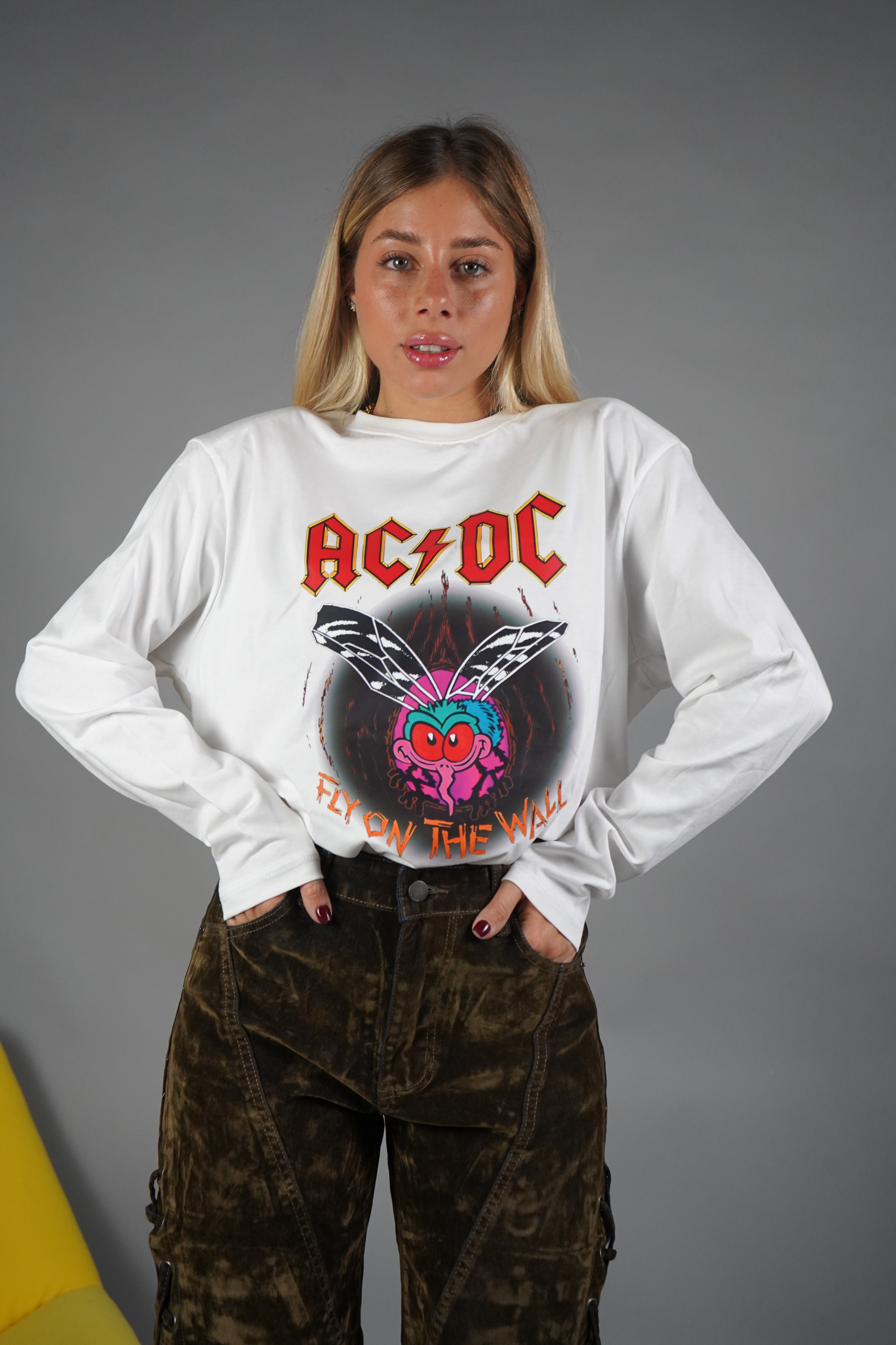 T-SHIRT SPALLINE ACDC MANICA LUNGA