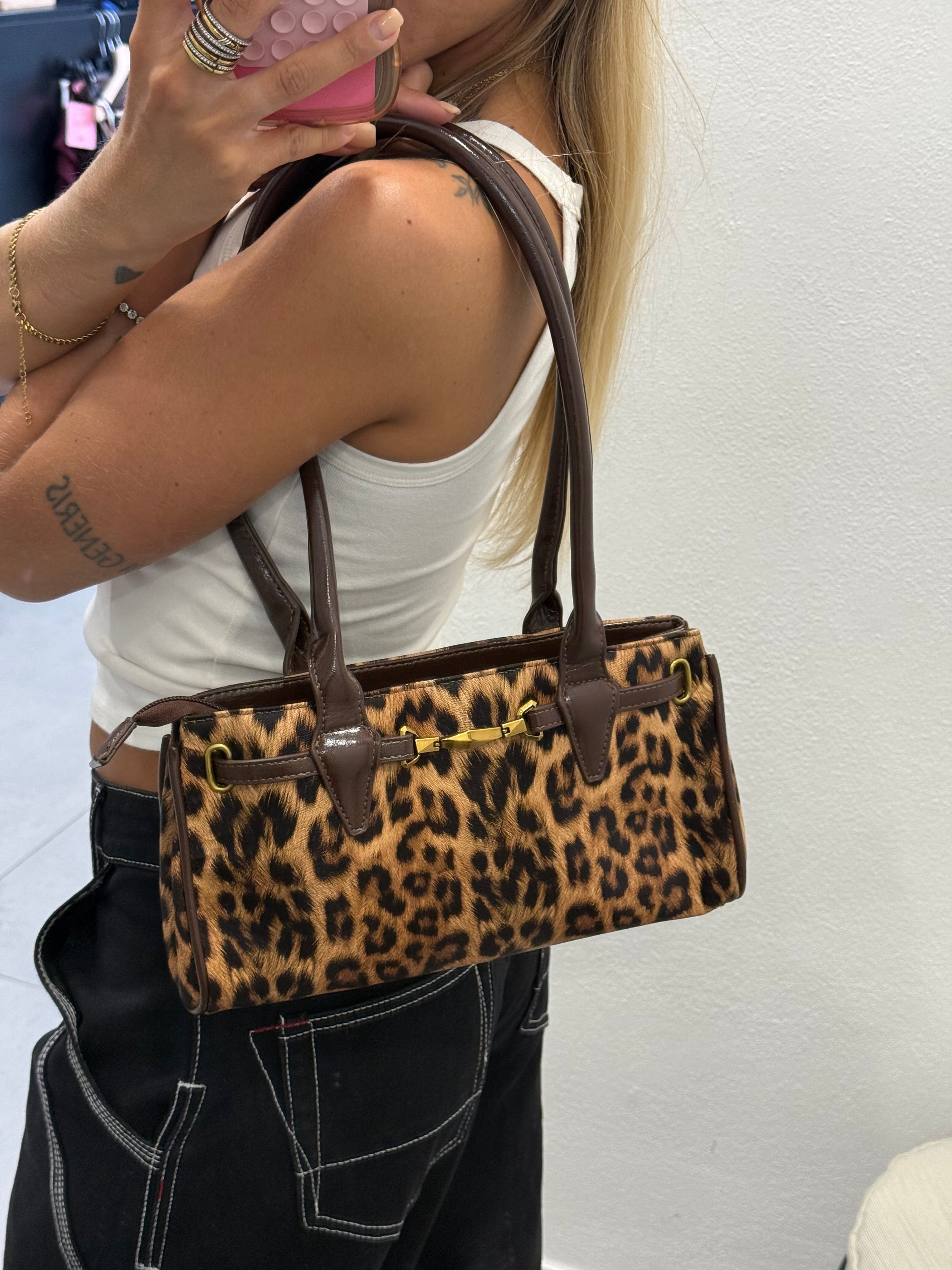 BORSA A SPALLA ANIMALIER