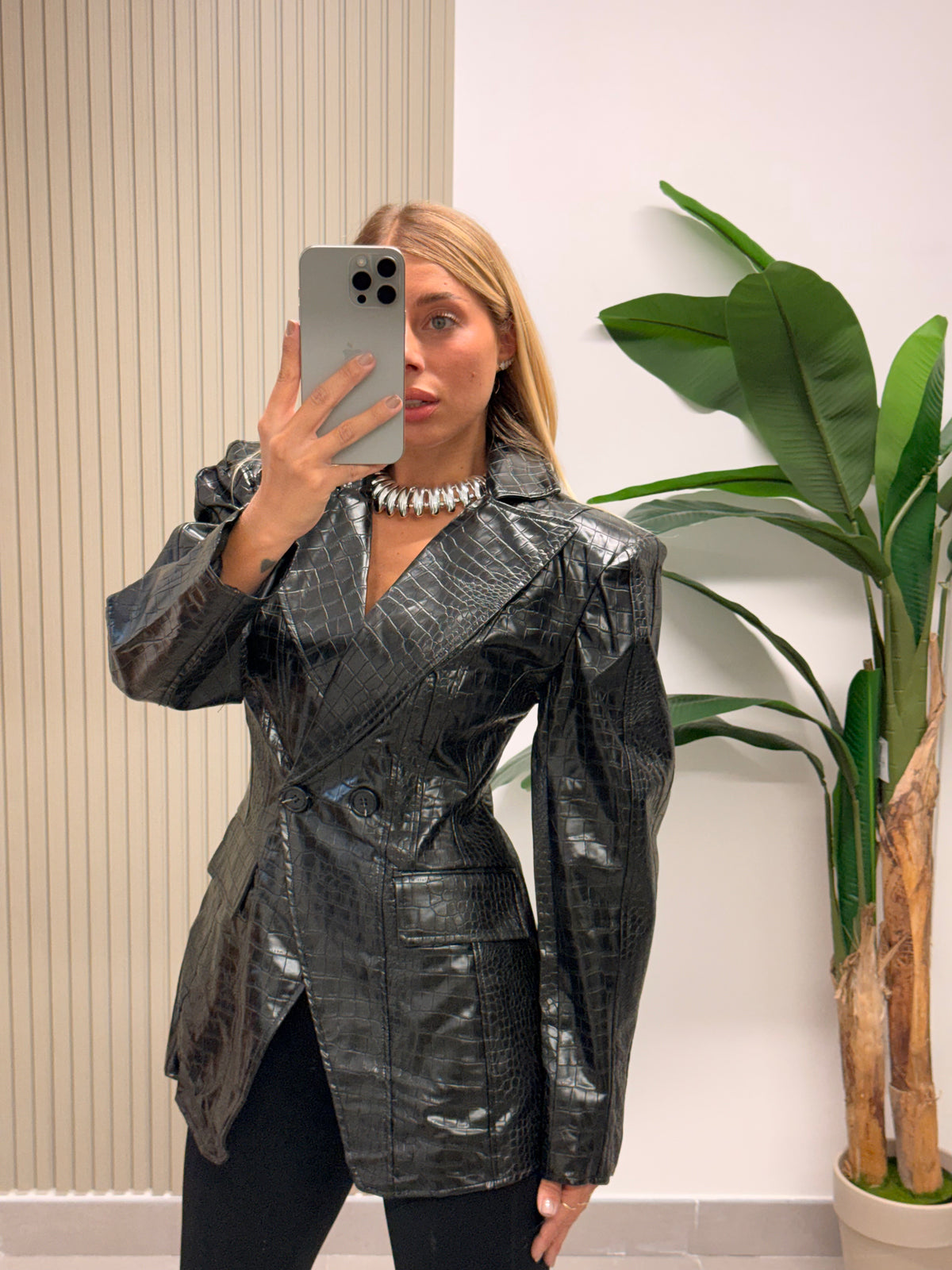 BLAZER COCCODRILLO NERO