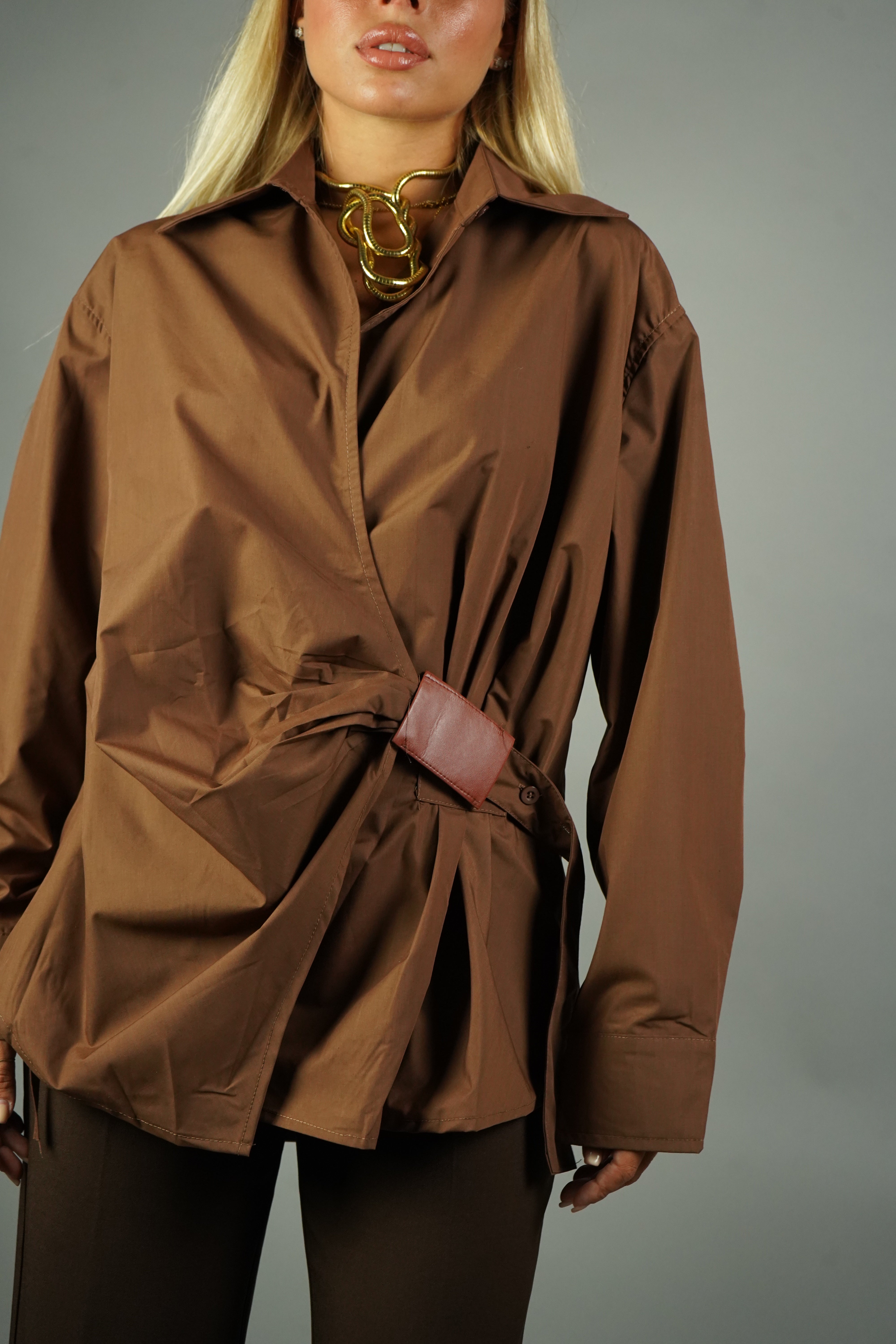 CAMICIA SERENA MARRONE