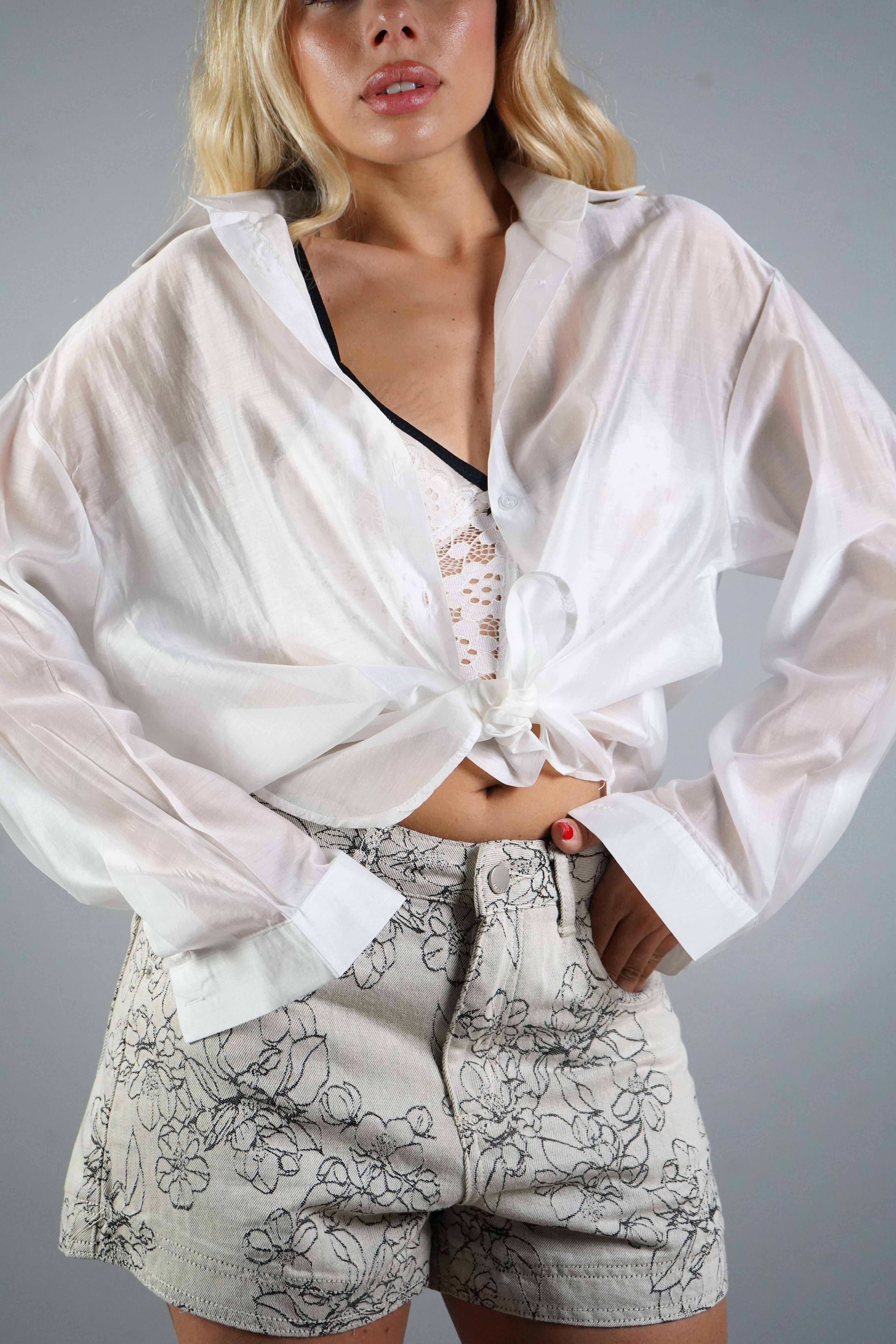 CAMICIA VELATA BIANCA