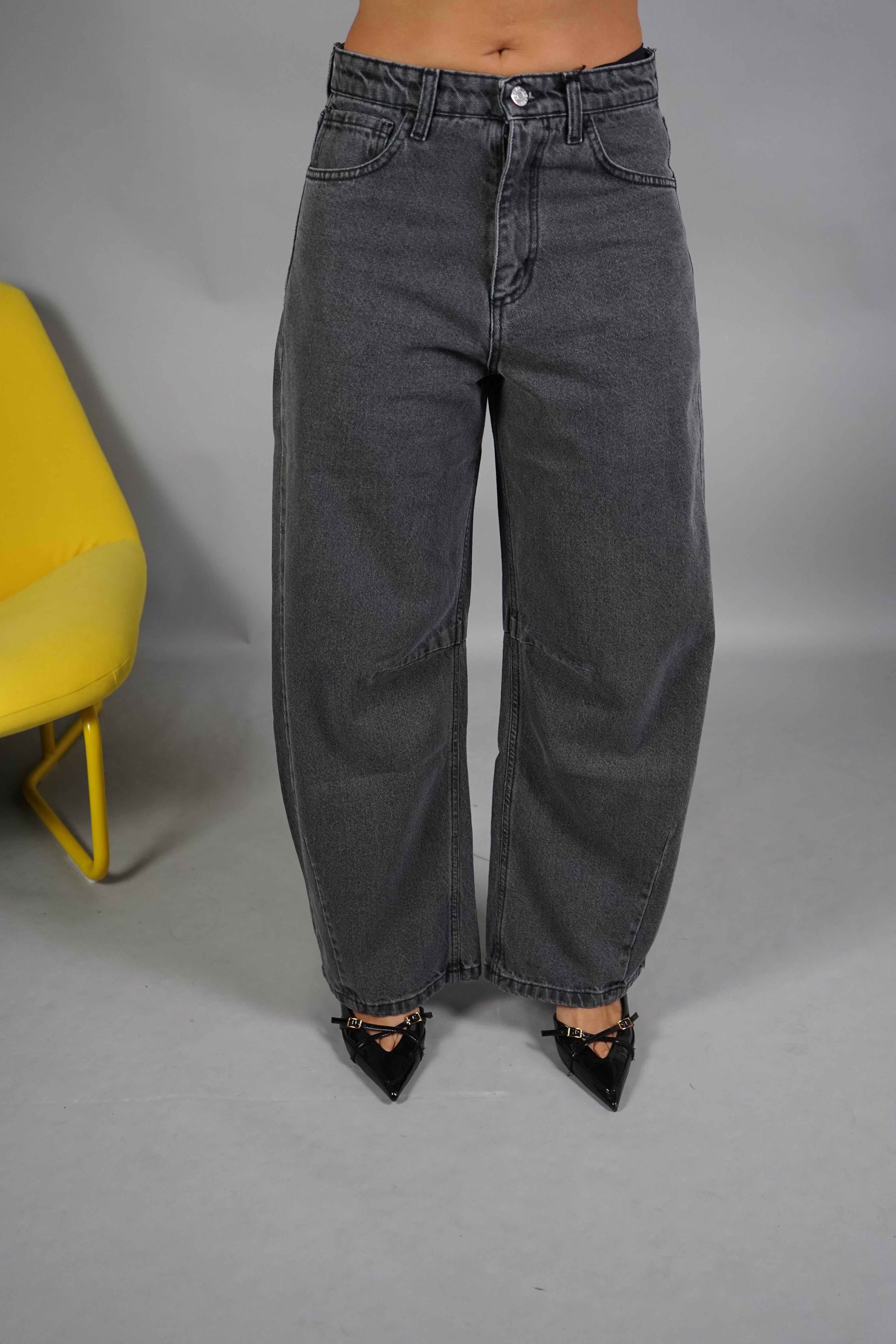 JEANS BARRELL GRIGIO