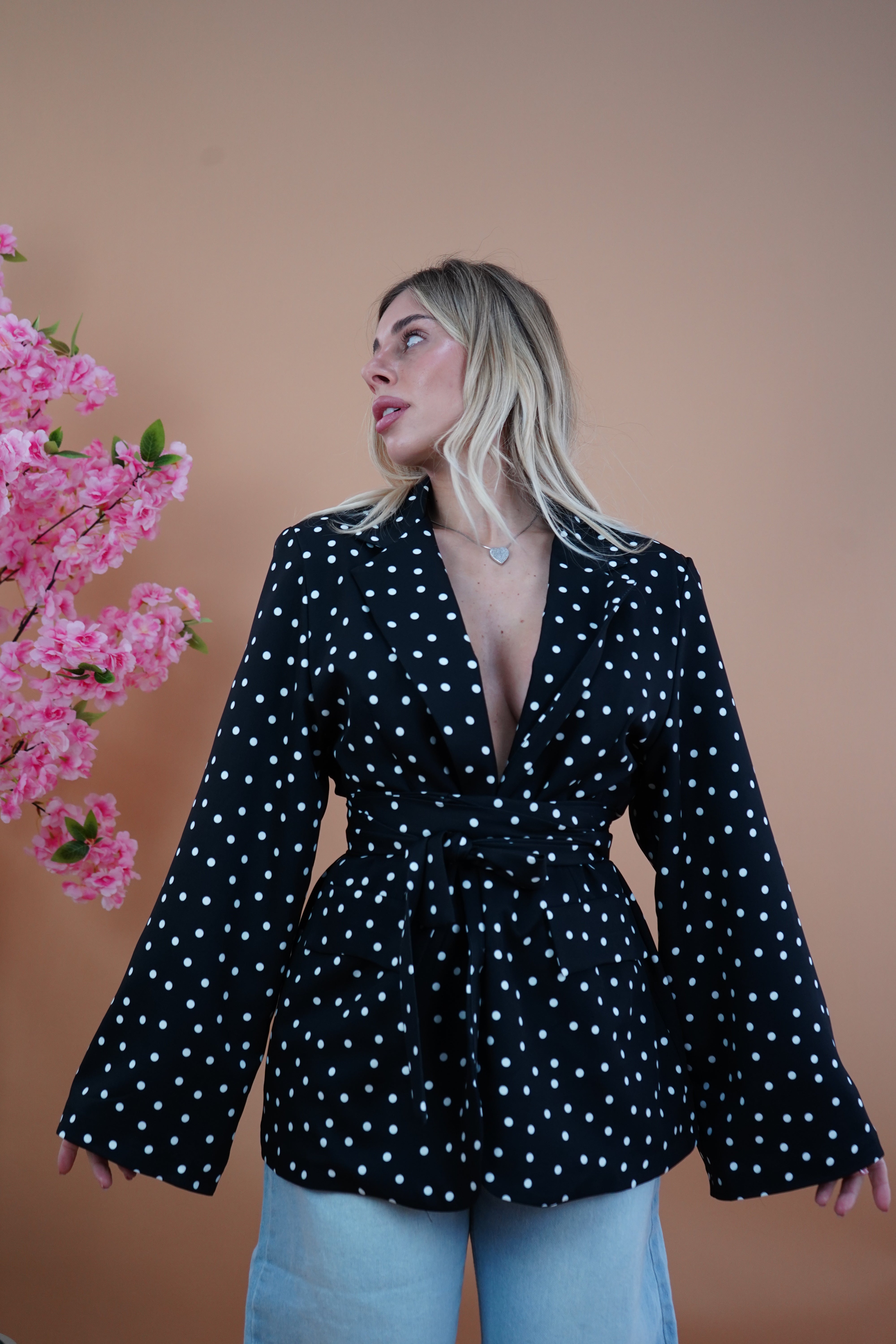 BLAZER KIMONO POIS NERO