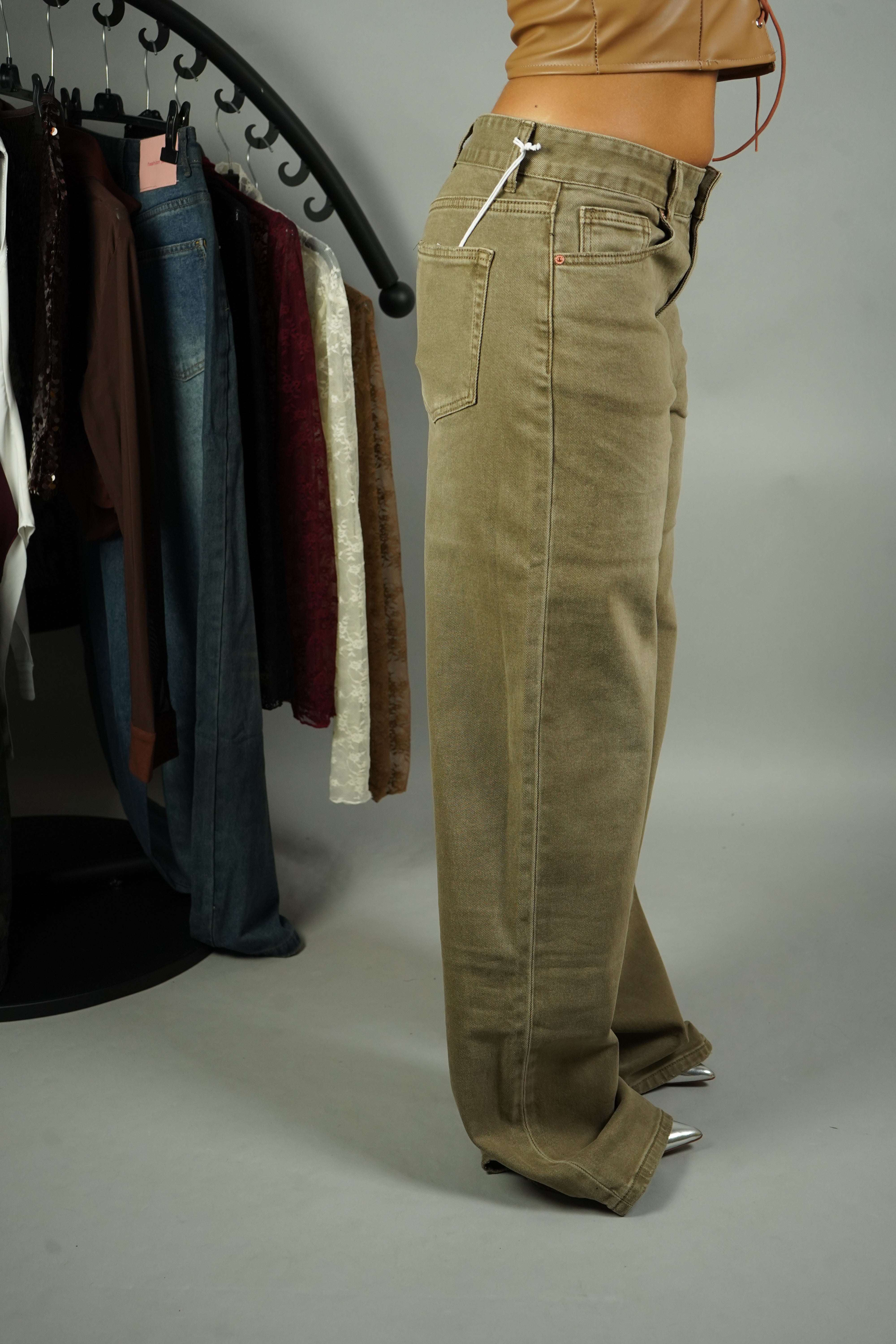 JEANS PALAZZO BEIGE