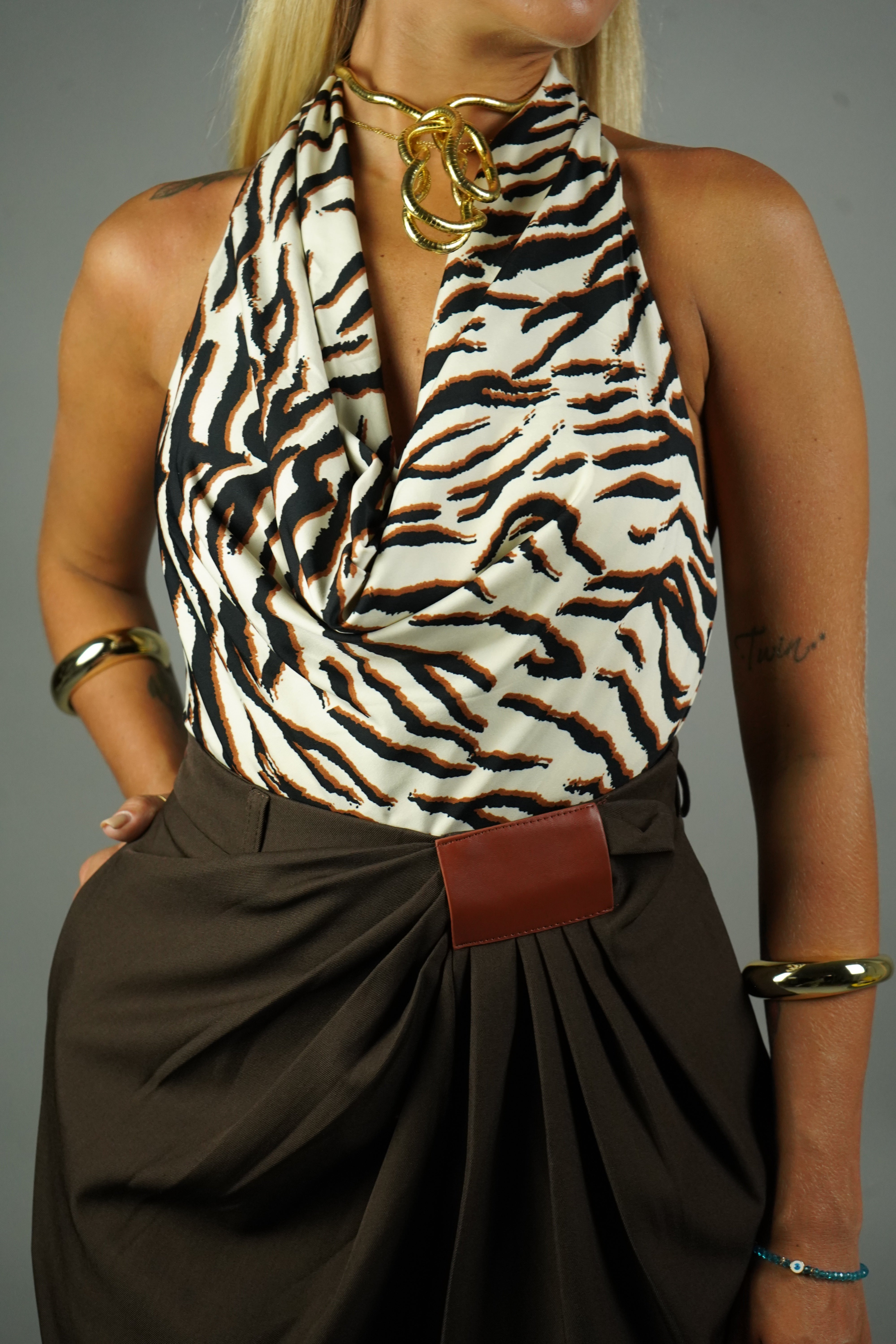 TOP SARA ANIMALIER