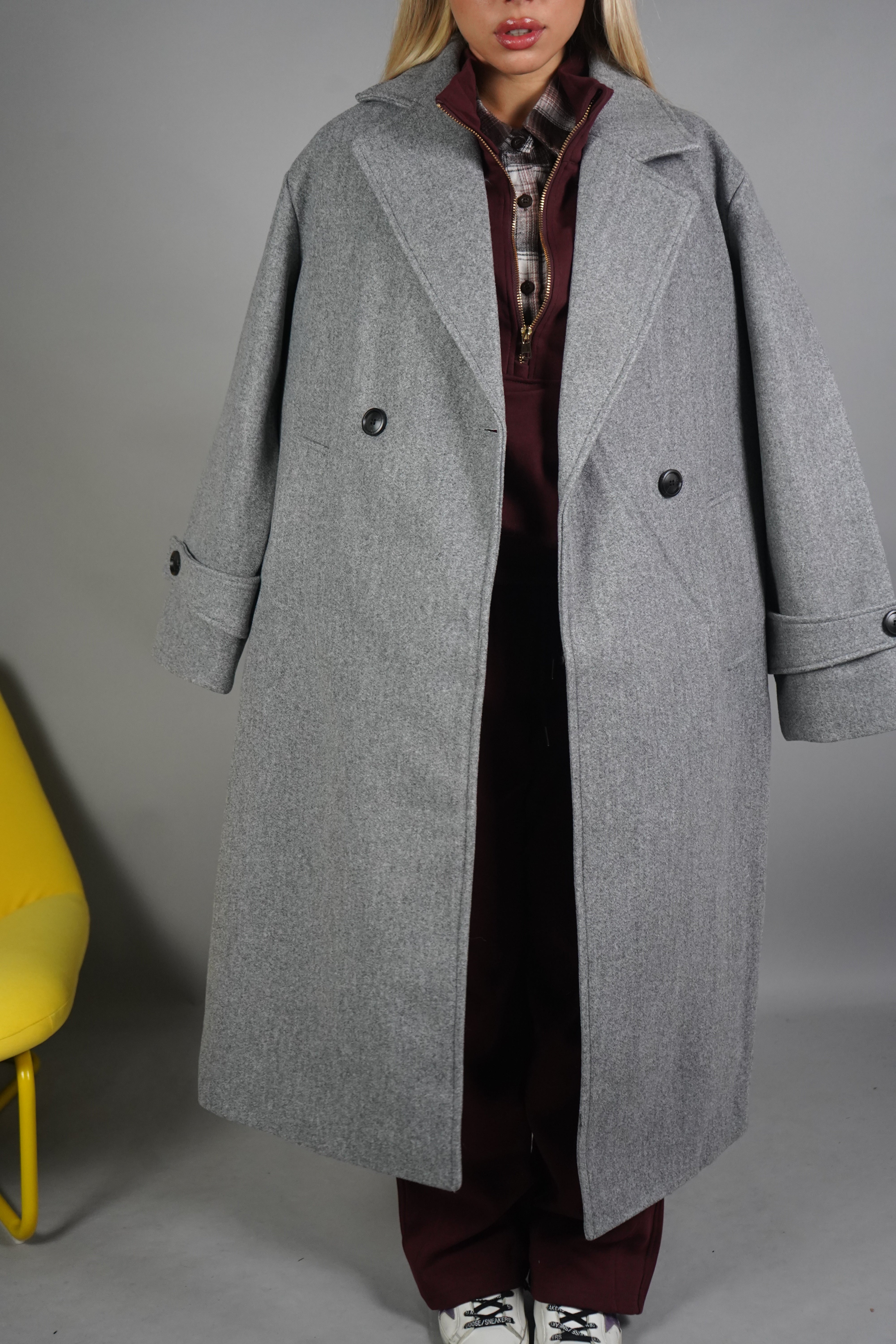 CAPPOTTO LANA OVERSIZE GRIGIO