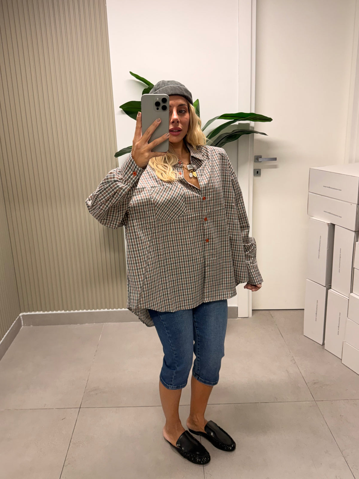 CAMICIA CON SPALLINA BOTTONI ARANCIO