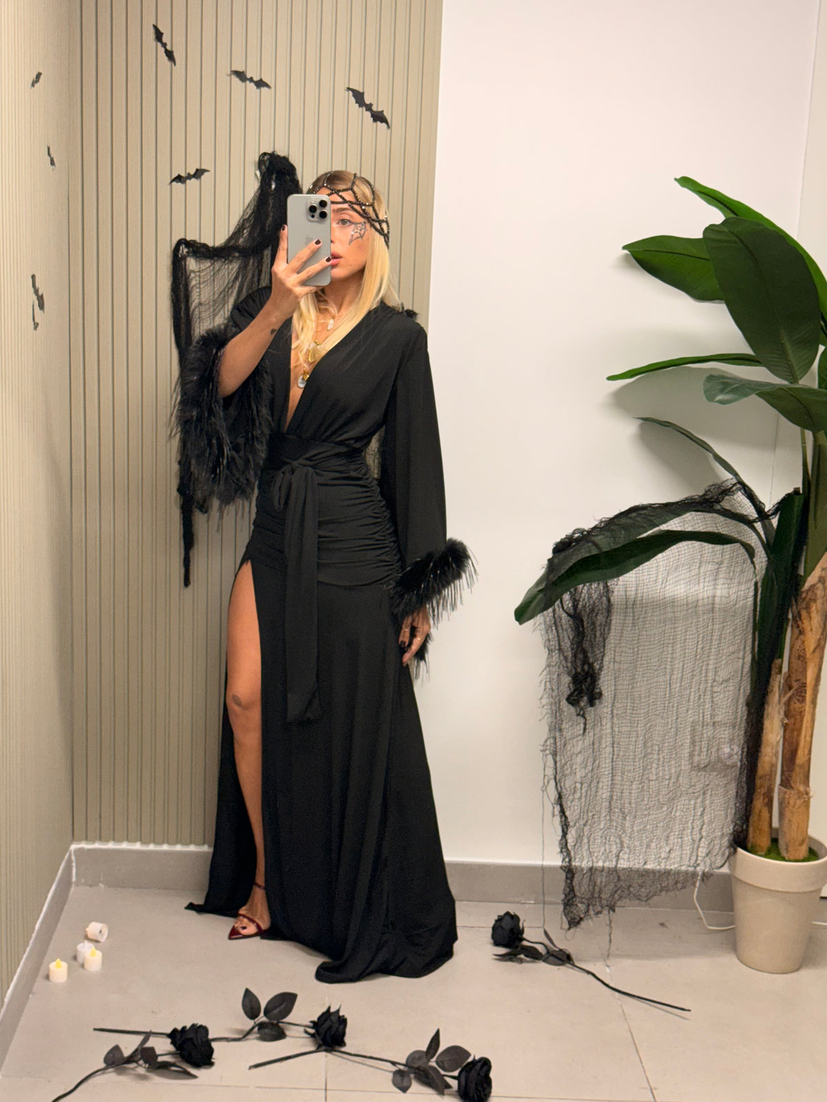 LONG DRESS CIGNO NERO