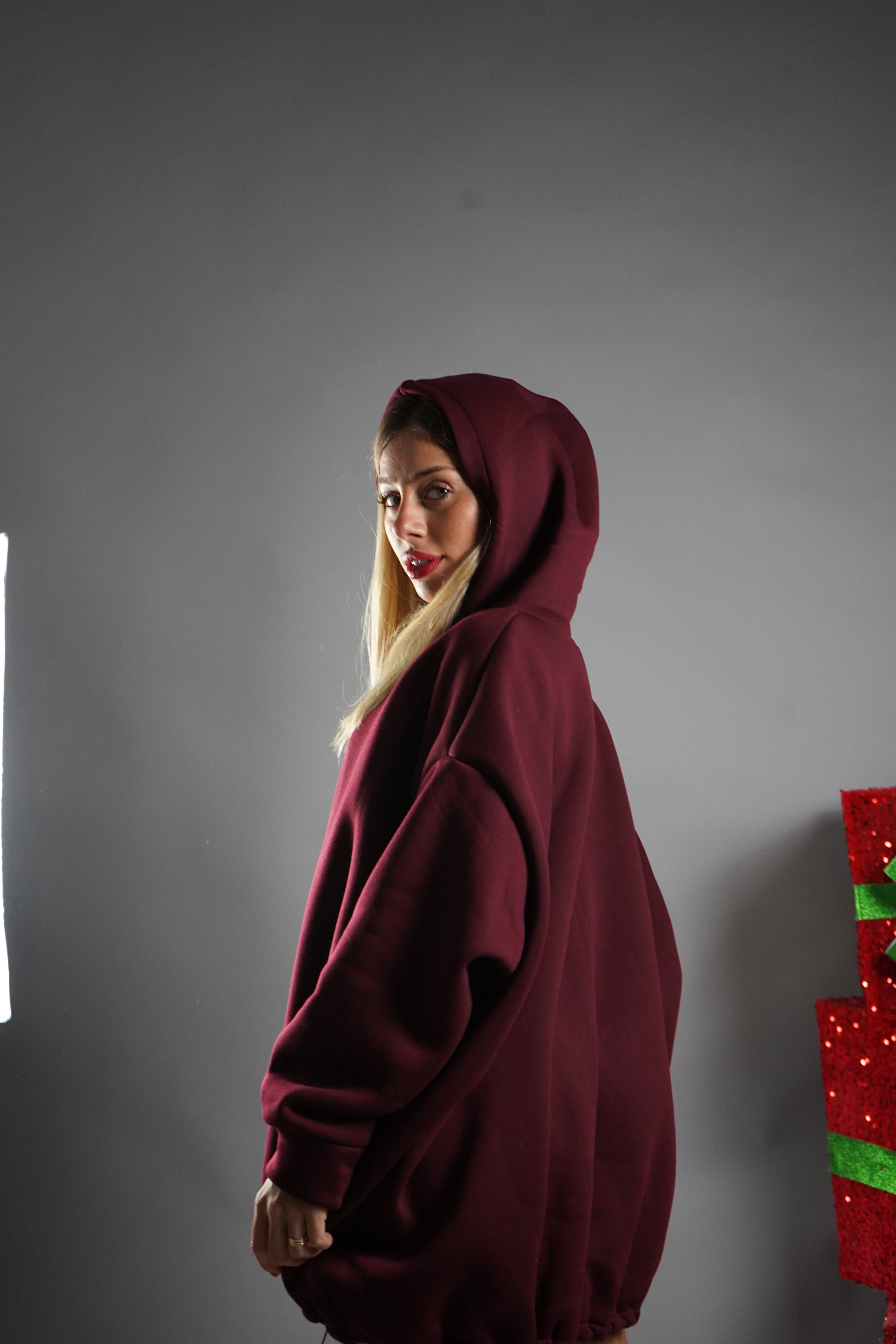 FELPA DRESS BORDEAUX