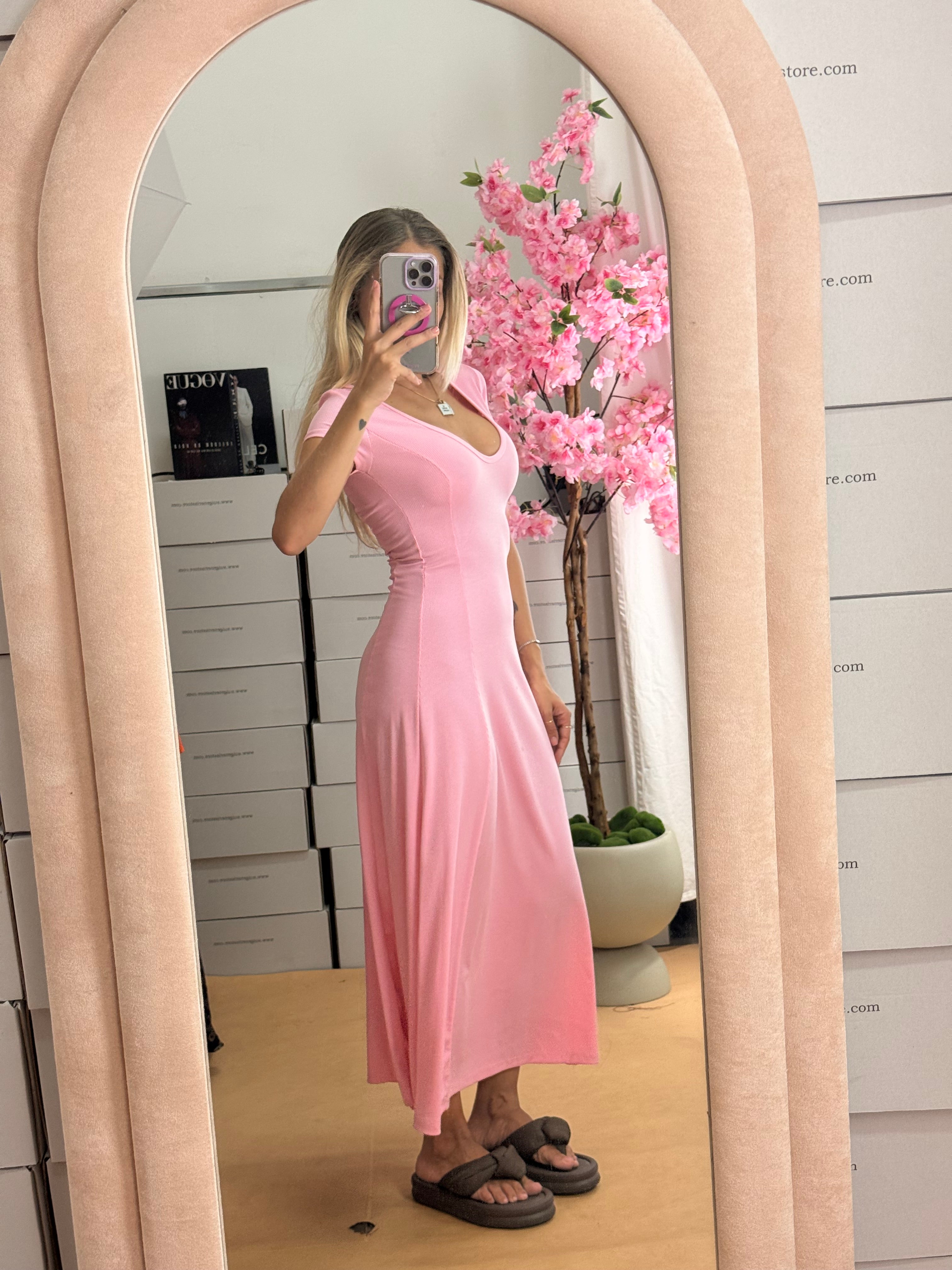 MIDI DRESS FRANCESCA ROSA
