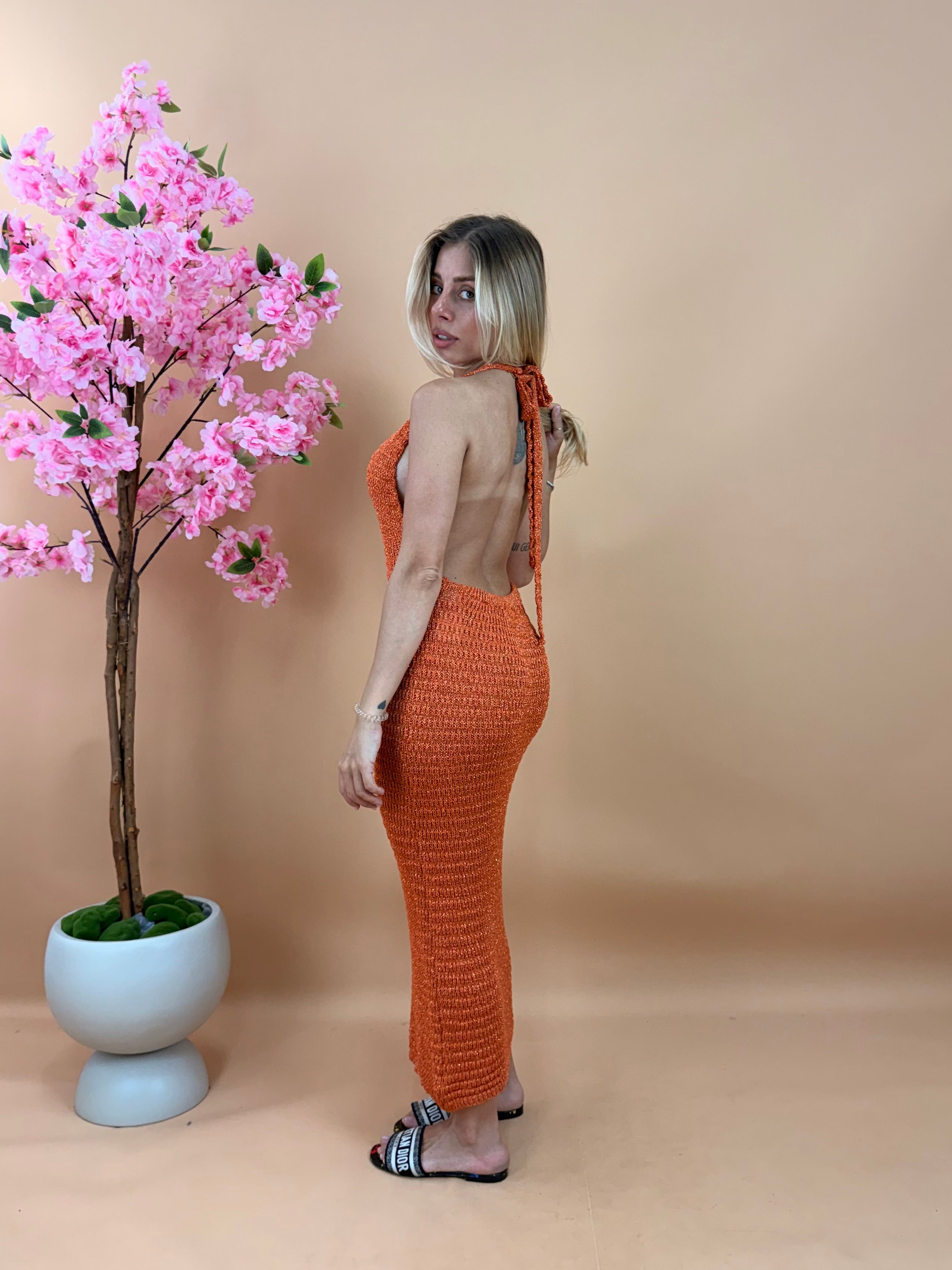 LONG DRESS IBIZA ARANCIONE